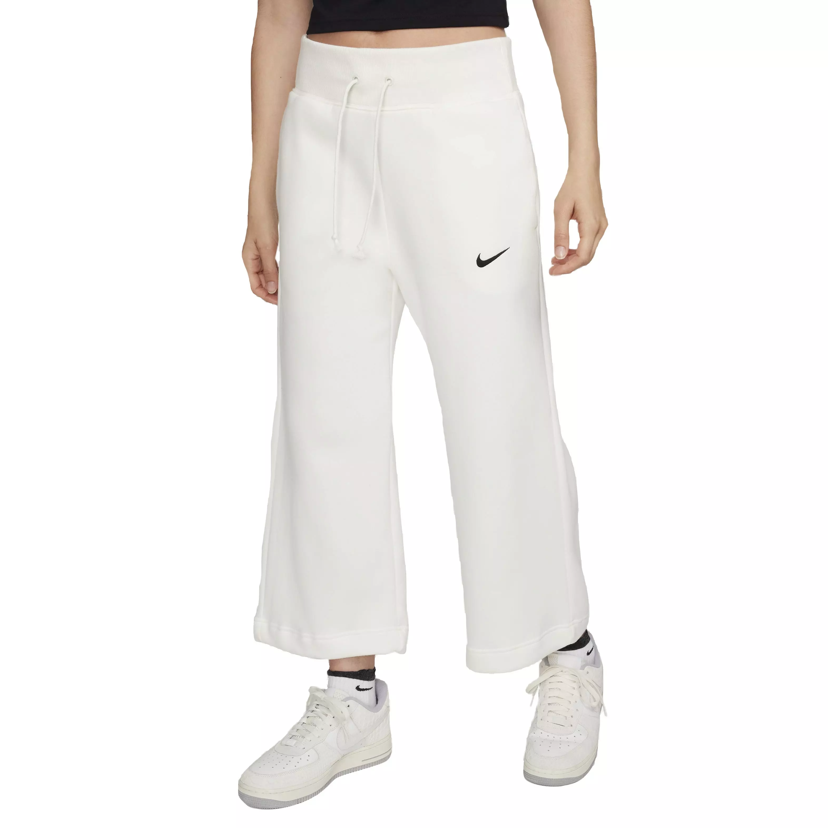Nike Women's Sportswear Phoenix Fleece High-Rise Cropped Sweatpants - WHITE