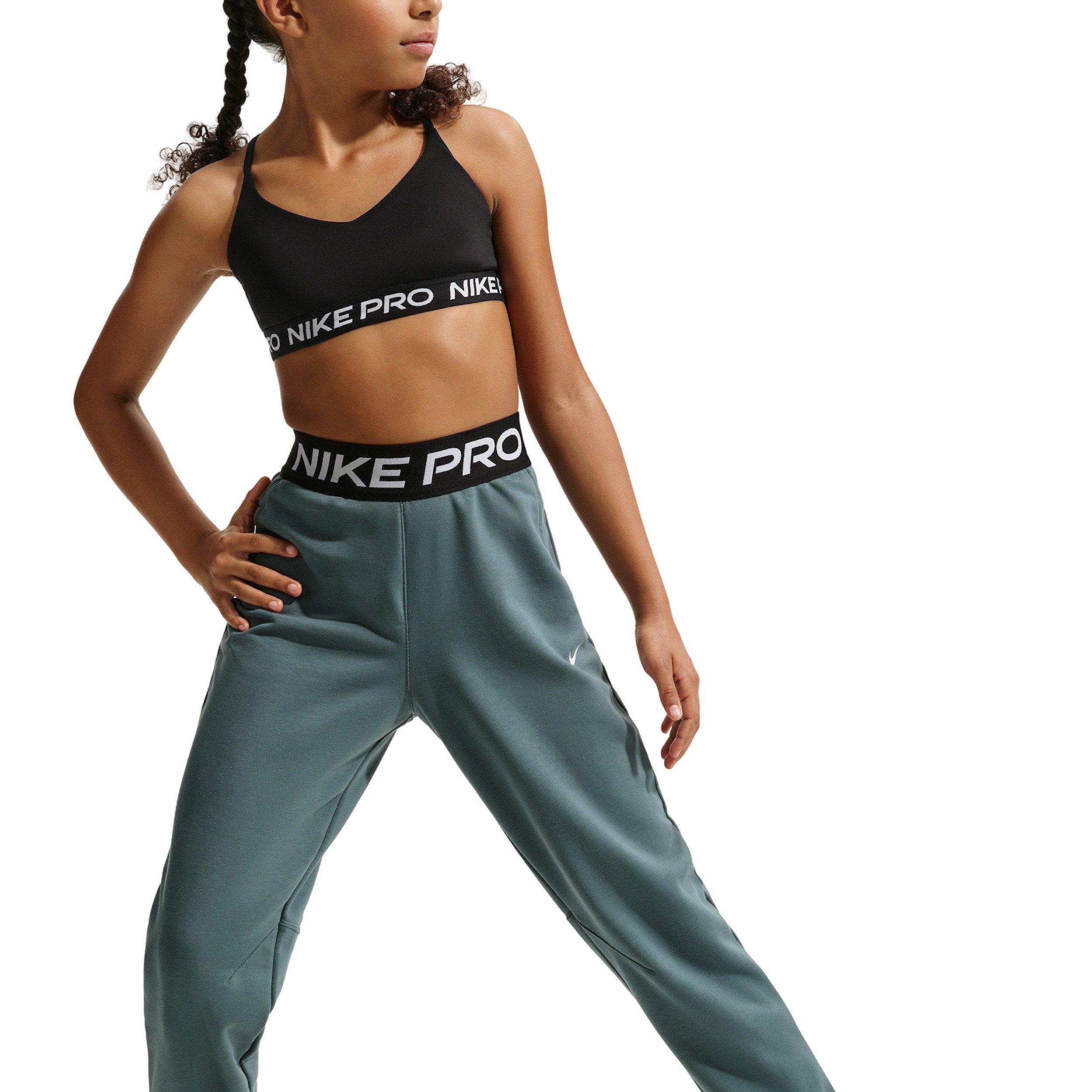 Nike Big Girls' Pro Fleece Dri-FIT Joggers -Mineral Slate - MINERAL SLATE Thumbnail View 3
