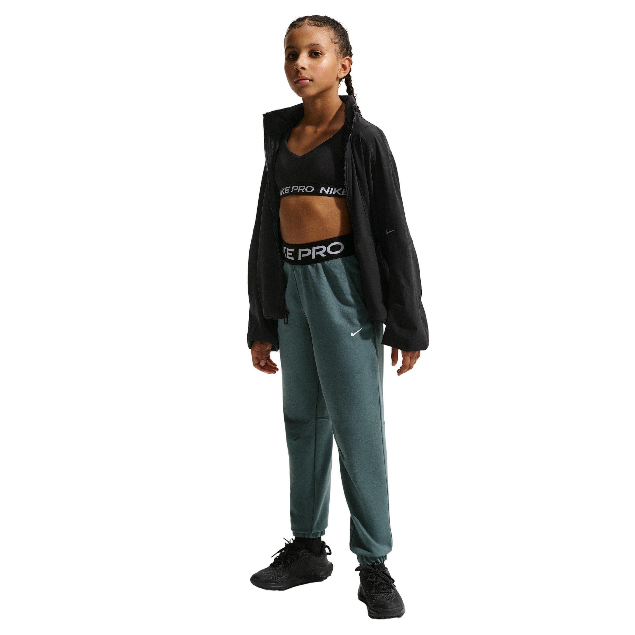 Nike Big Girls' Pro Fleece Dri-FIT Joggers - Mineral Slate - MINERAL SLATE Thumbnail View 4