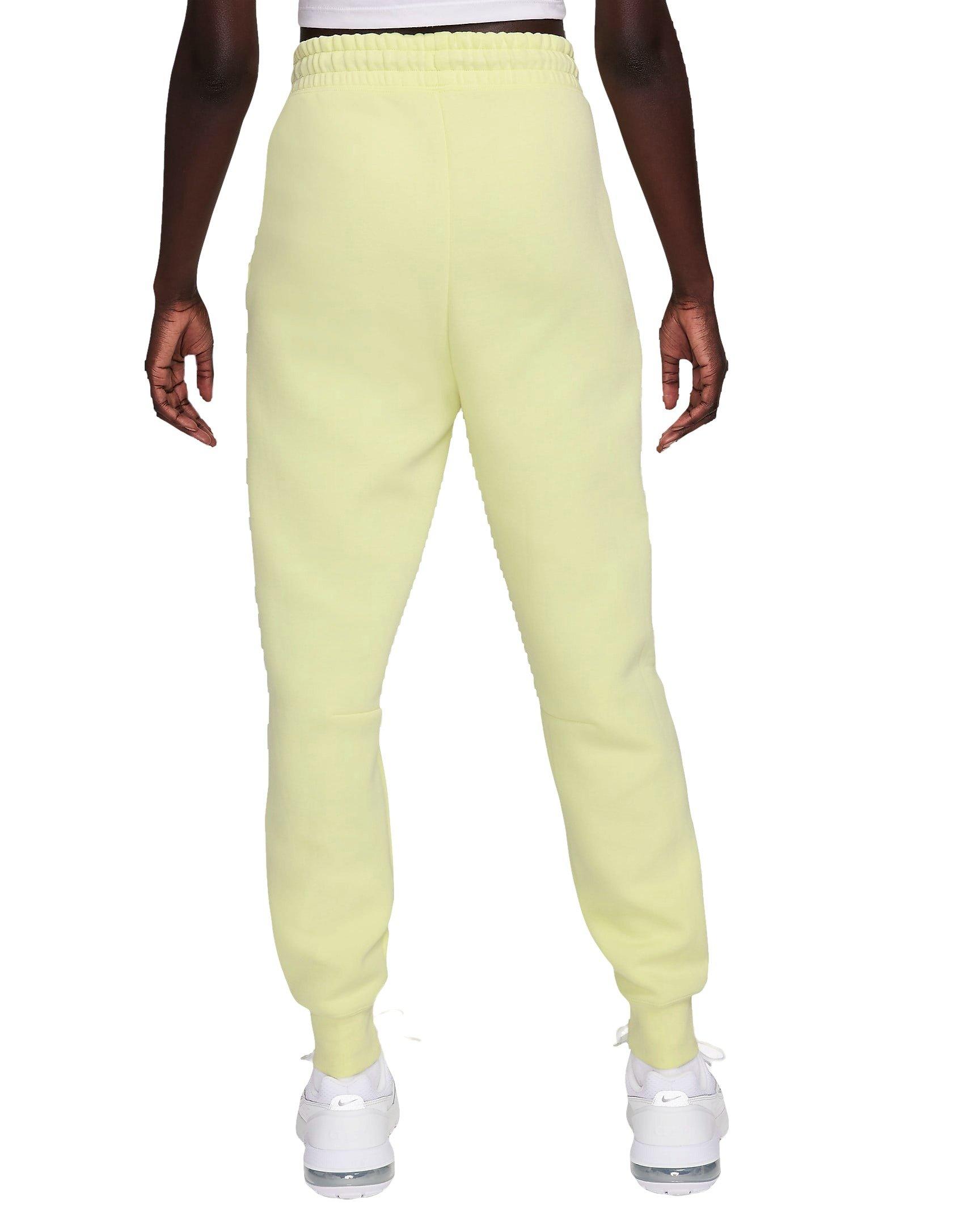 Nike Women's Sportswear Tech Fleece Mid-Rise Joggers - Neon Green - NEON GREEN Thumbnail View 2