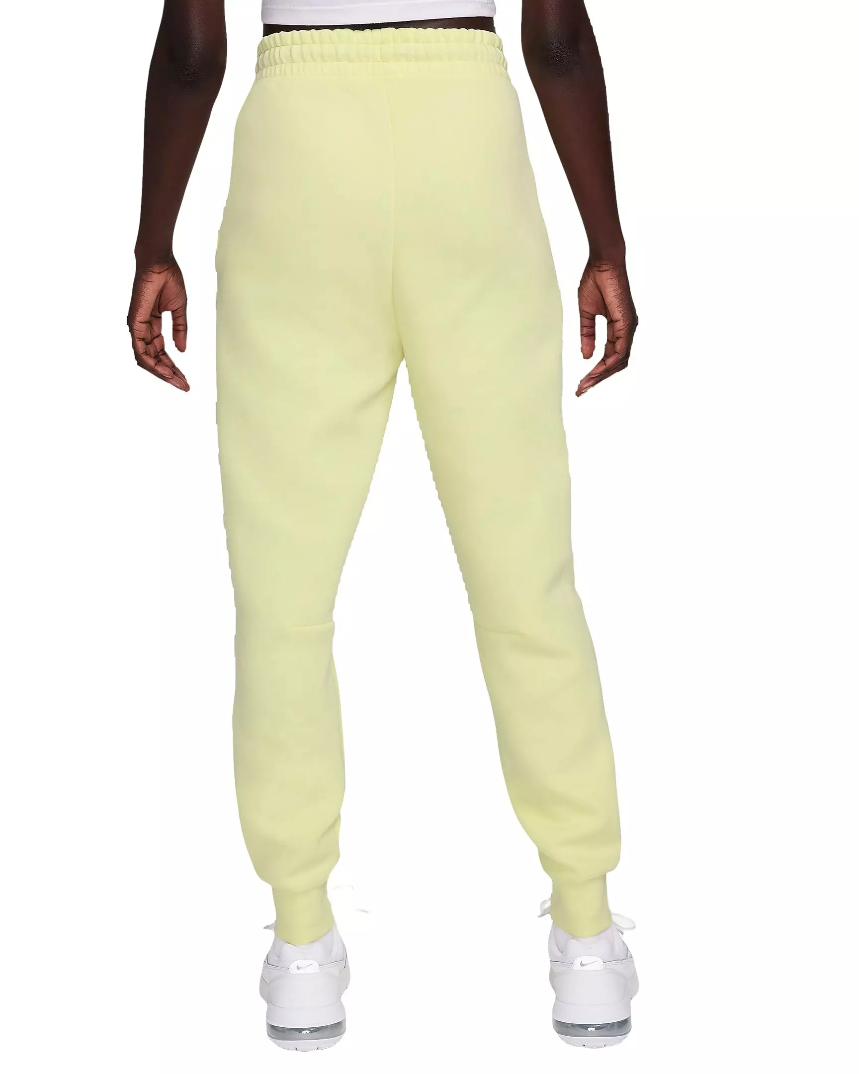 Nike Women's Sportswear Tech Fleece Mid-Rise Joggers - Neon Green - NEON GREEN