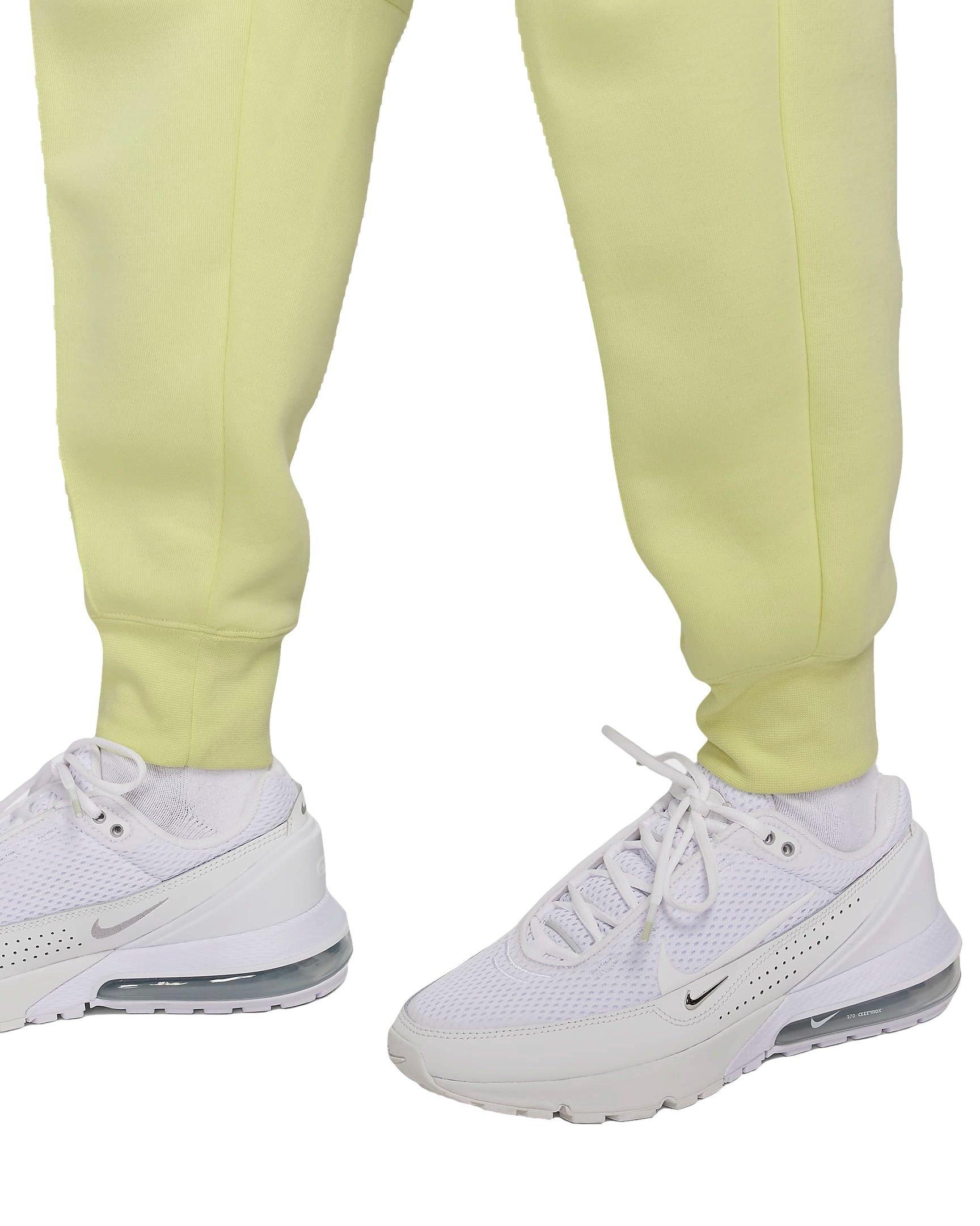 Nike Women's Sportswear Tech Fleece Mid-Rise Joggers - Neon Green - NEON GREEN Thumbnail View 7