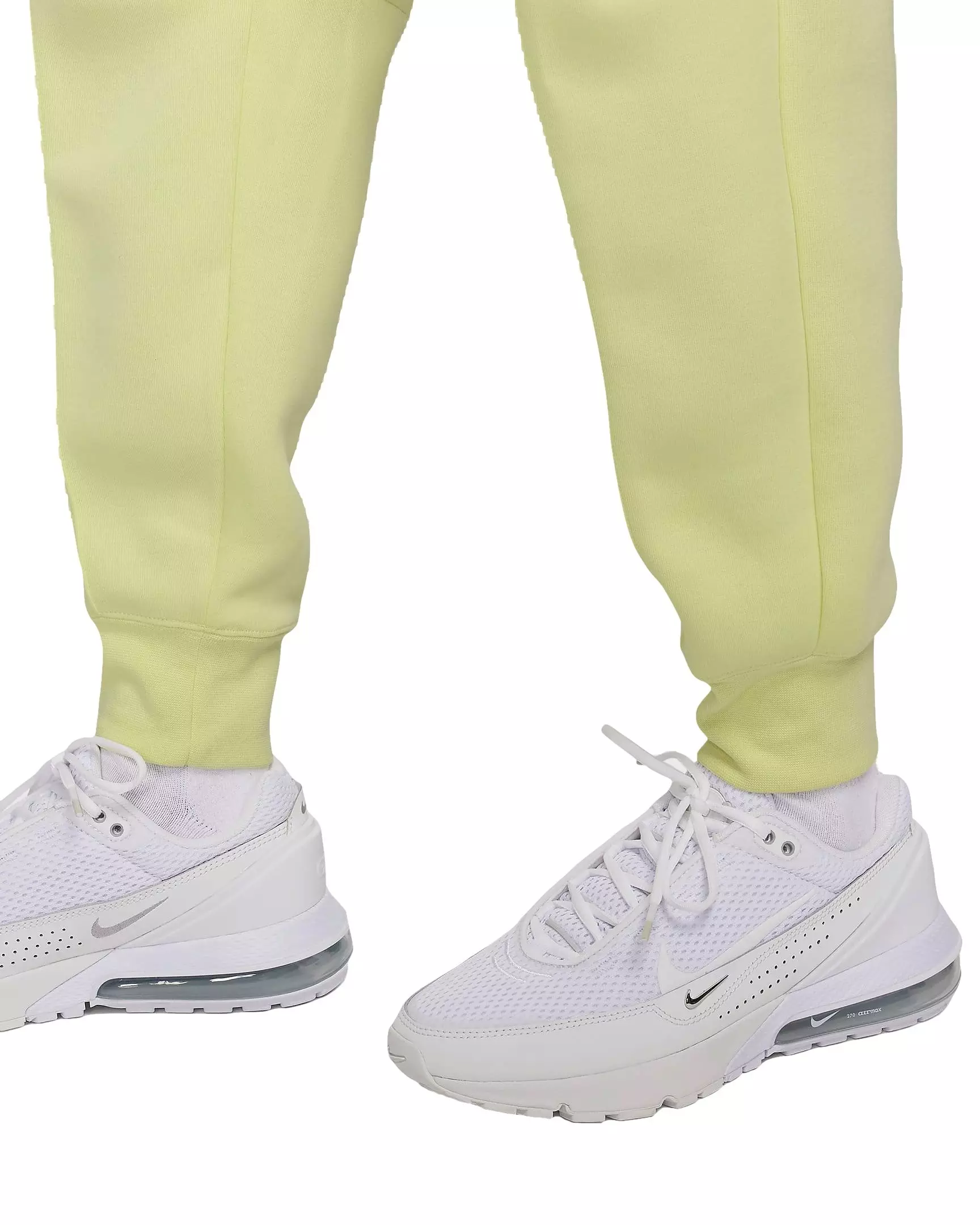 Nike Women's Sportswear Tech Fleece Mid-Rise Joggers - Neon Green - NEON GREEN