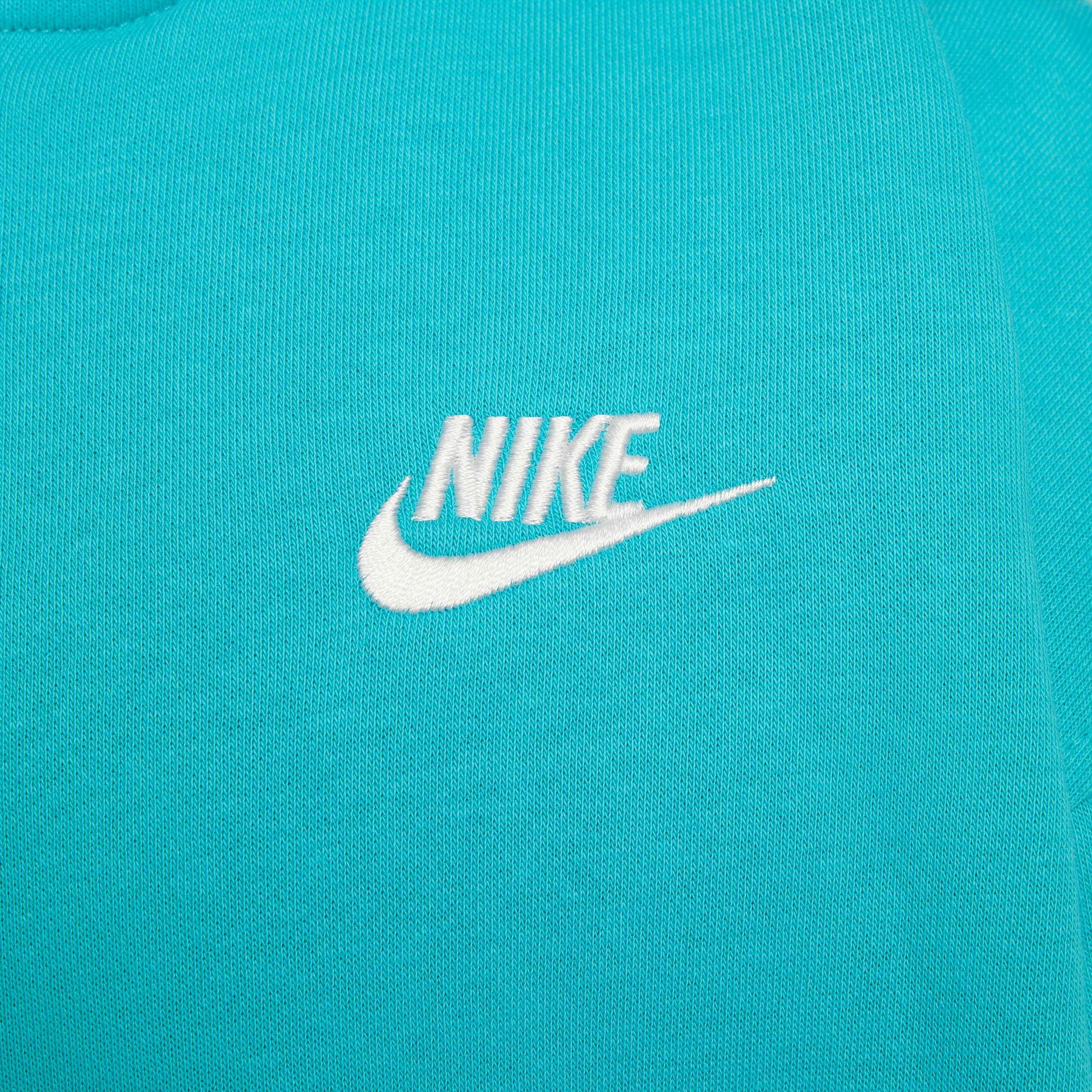 Nike Sportswear Club Fleece Oversized Full-Zip Big Girls' Turquoise Jacket