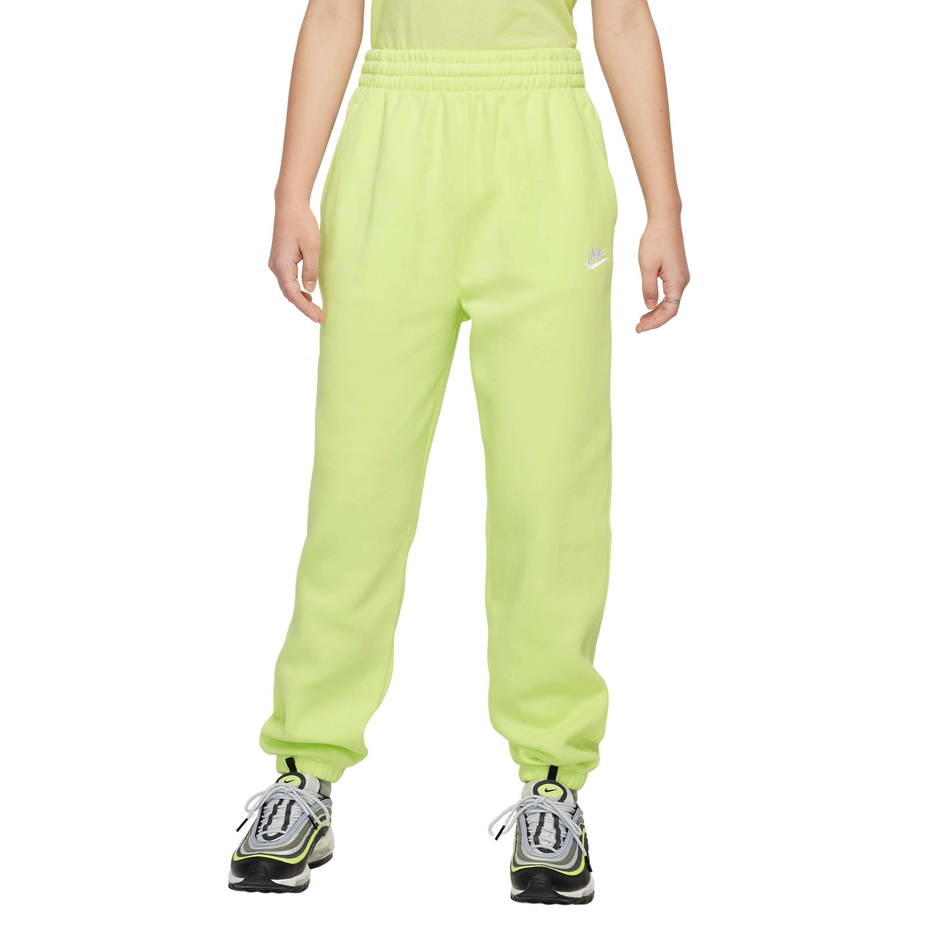 Nike Big Girls' Sportswear Club Lightweight Fleece Loose Pants - YELLOW Thumbnail View 1
