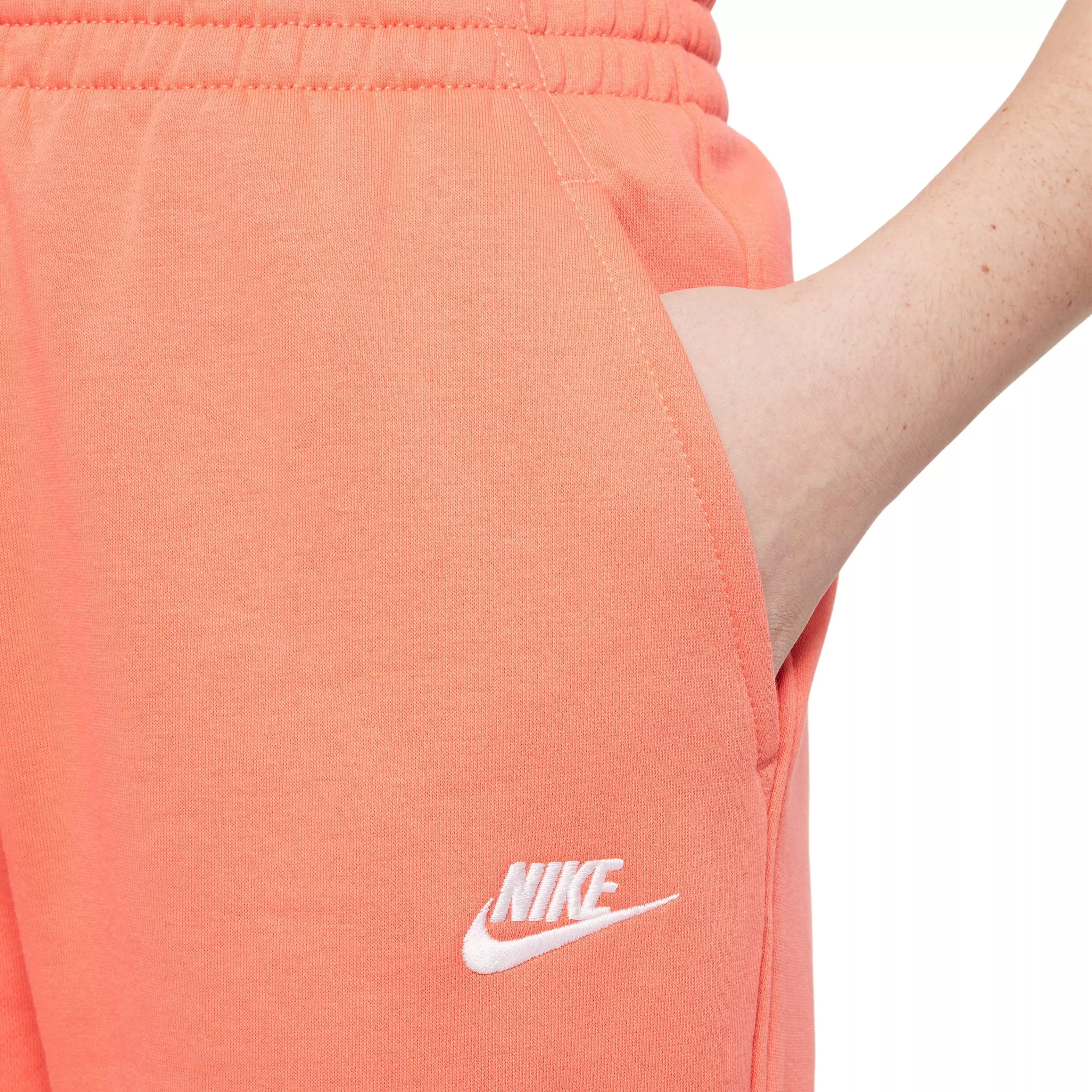 Nike Big Girls' Sportswear Club Fleece Loose Pants - ORANGE