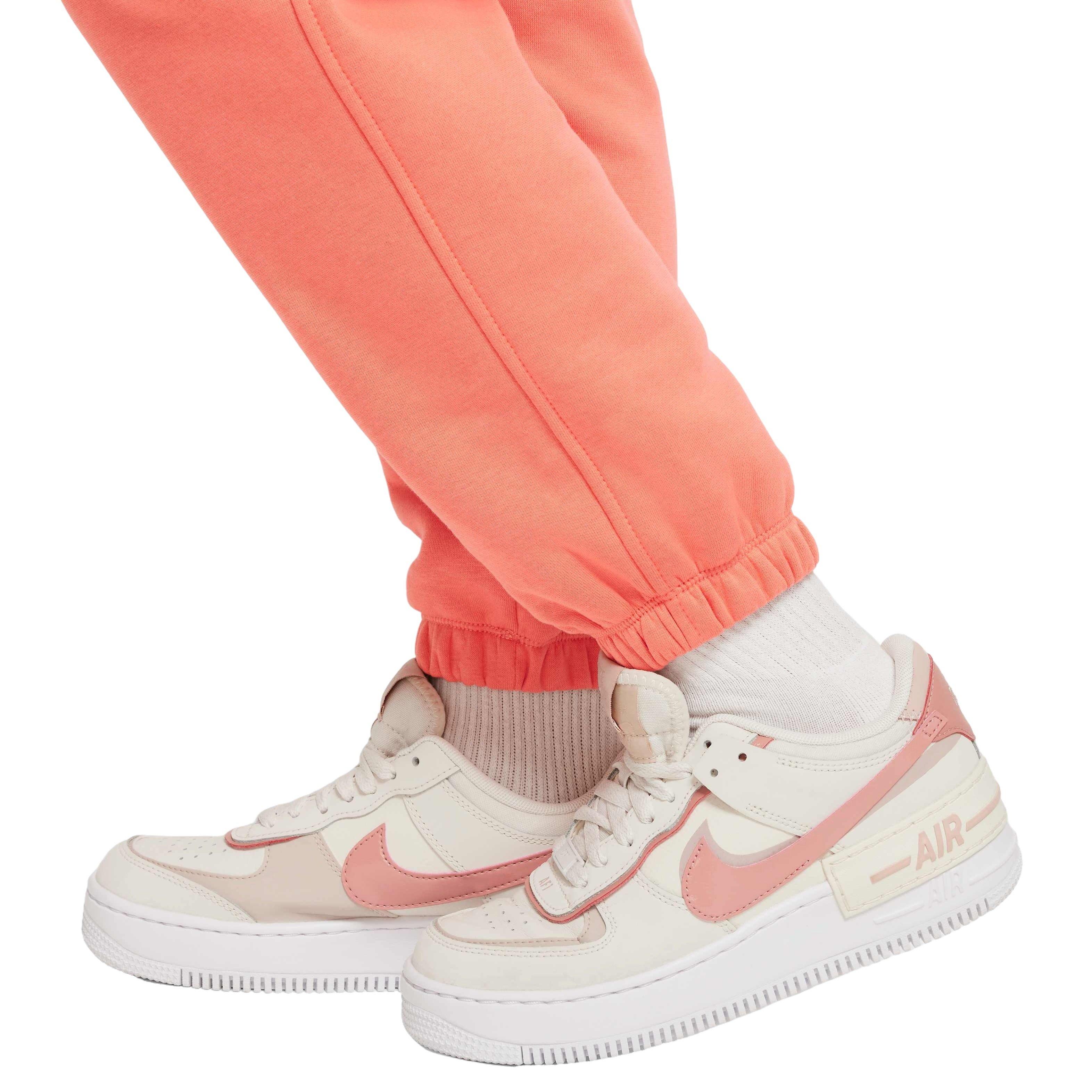 Nike Big Girls' Sportswear Club Fleece Loose Pants - ORANGE Thumbnail View 6
