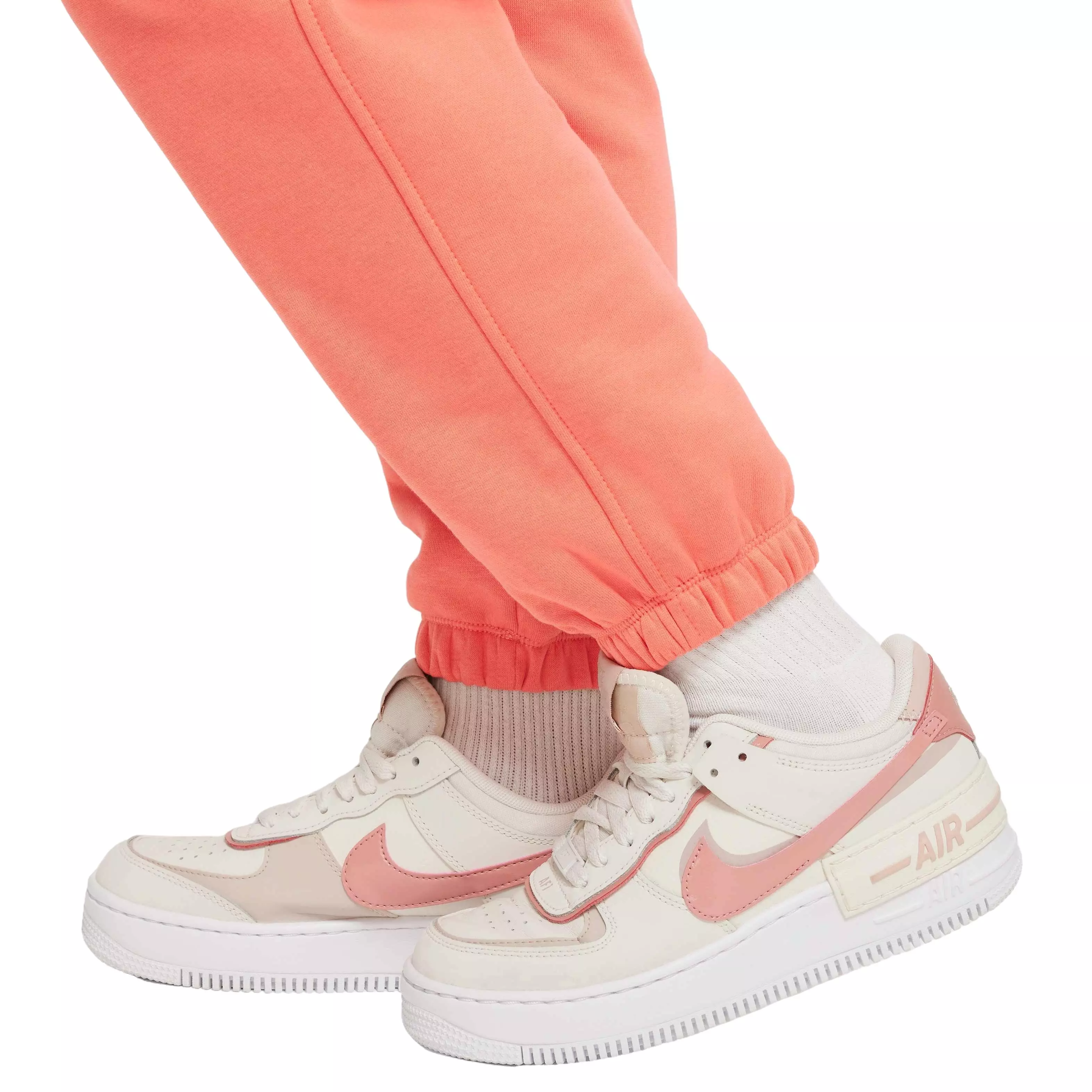 Nike Big Girls' Sportswear Club Fleece Loose Pants - ORANGE