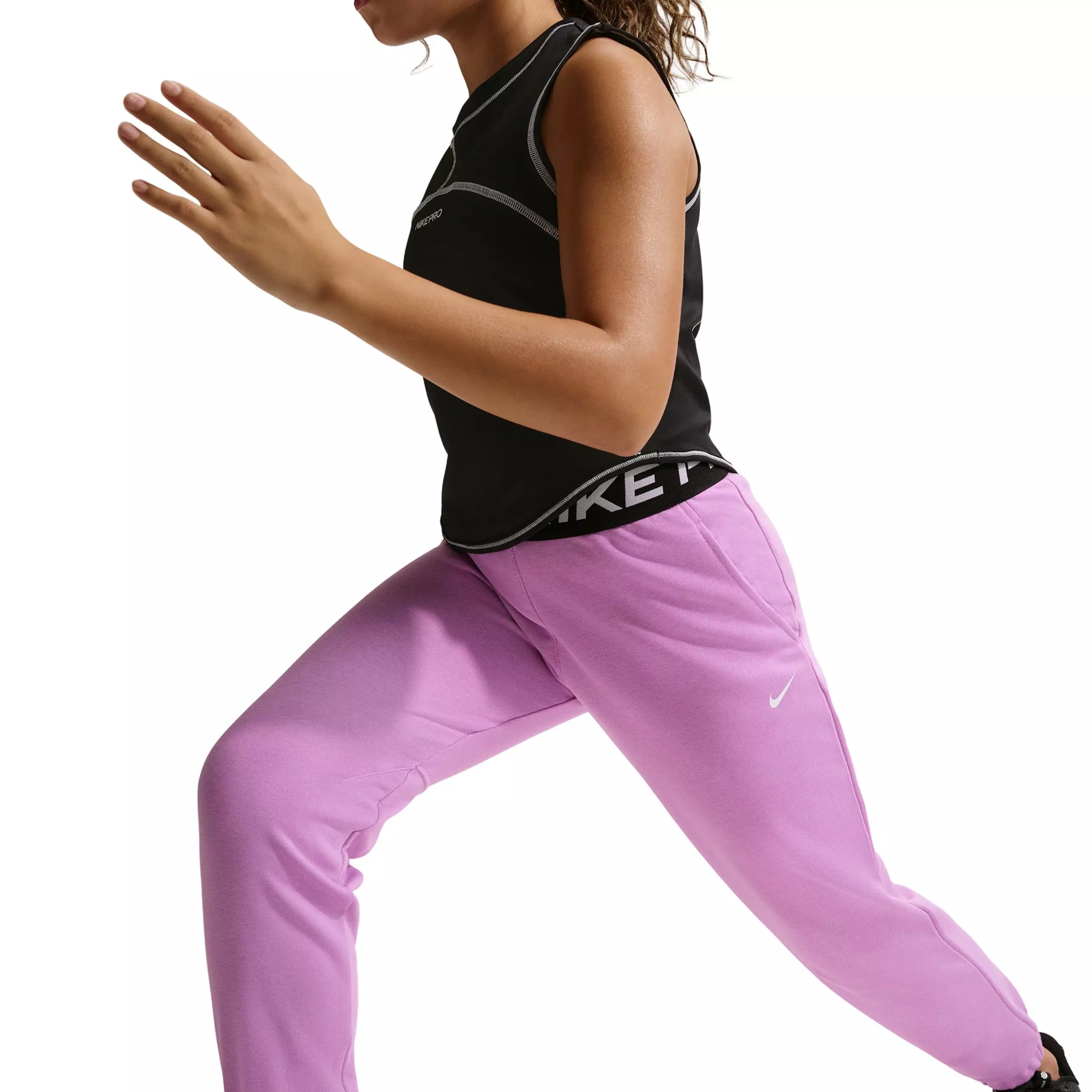 Nike Big Girls' Pro Fleece Dri-FIT Joggers - Lt Magenta - LT MAGENTA