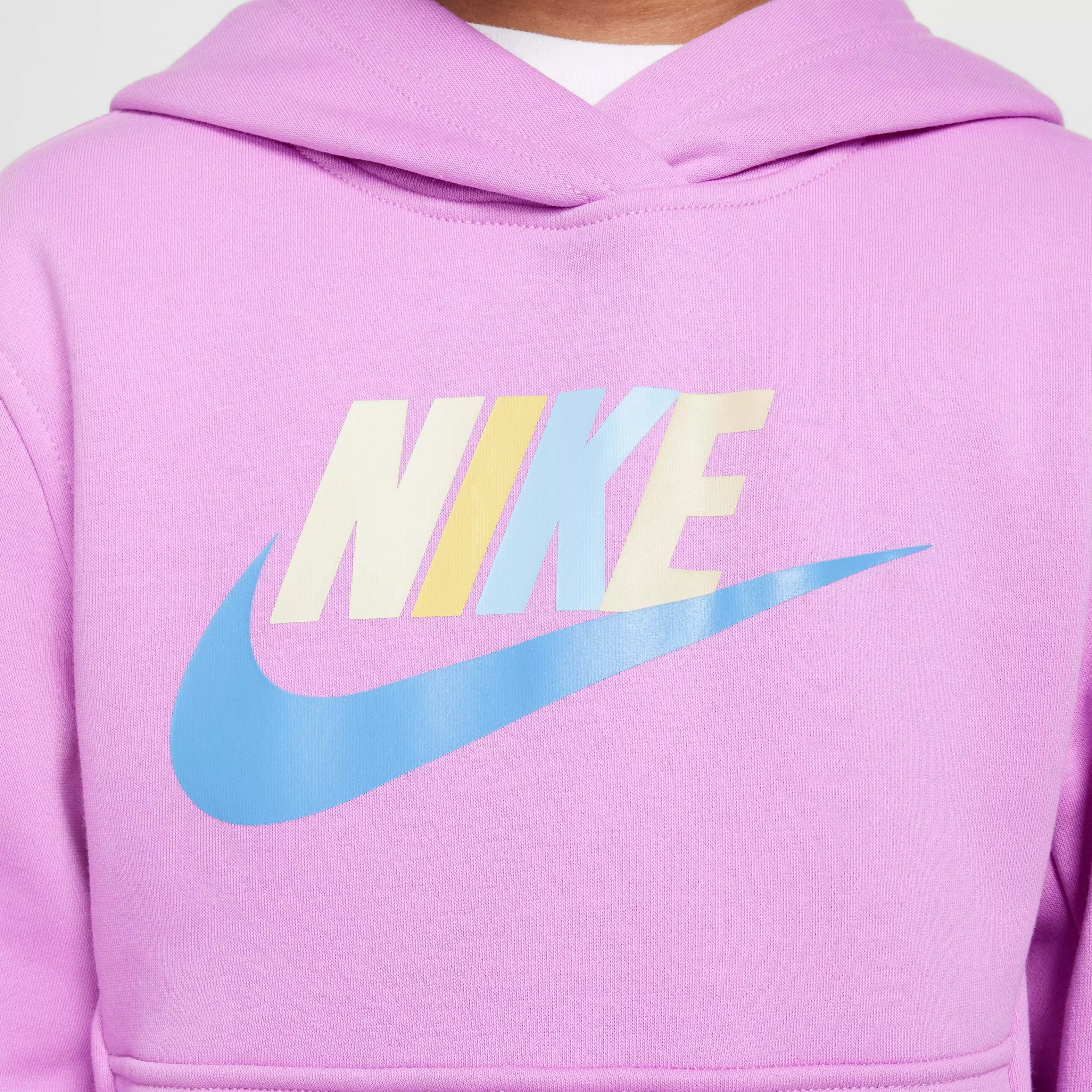 Nike Big Kids' Sportswear Club HBR Fleece Hoodie - FUCHSIA