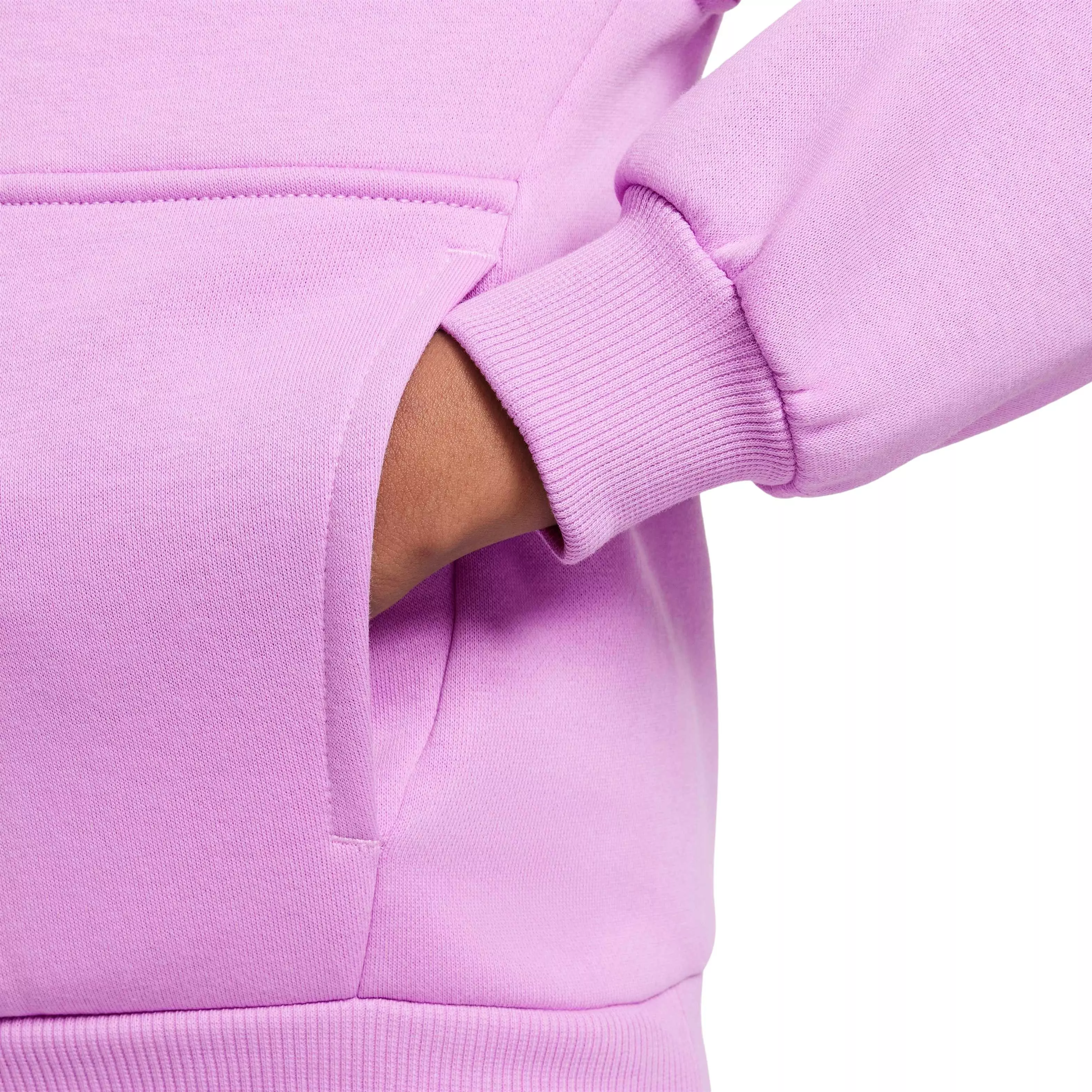 Nike Big Kids' Sportswear Club HBR Fleece Hoodie - FUCHSIA