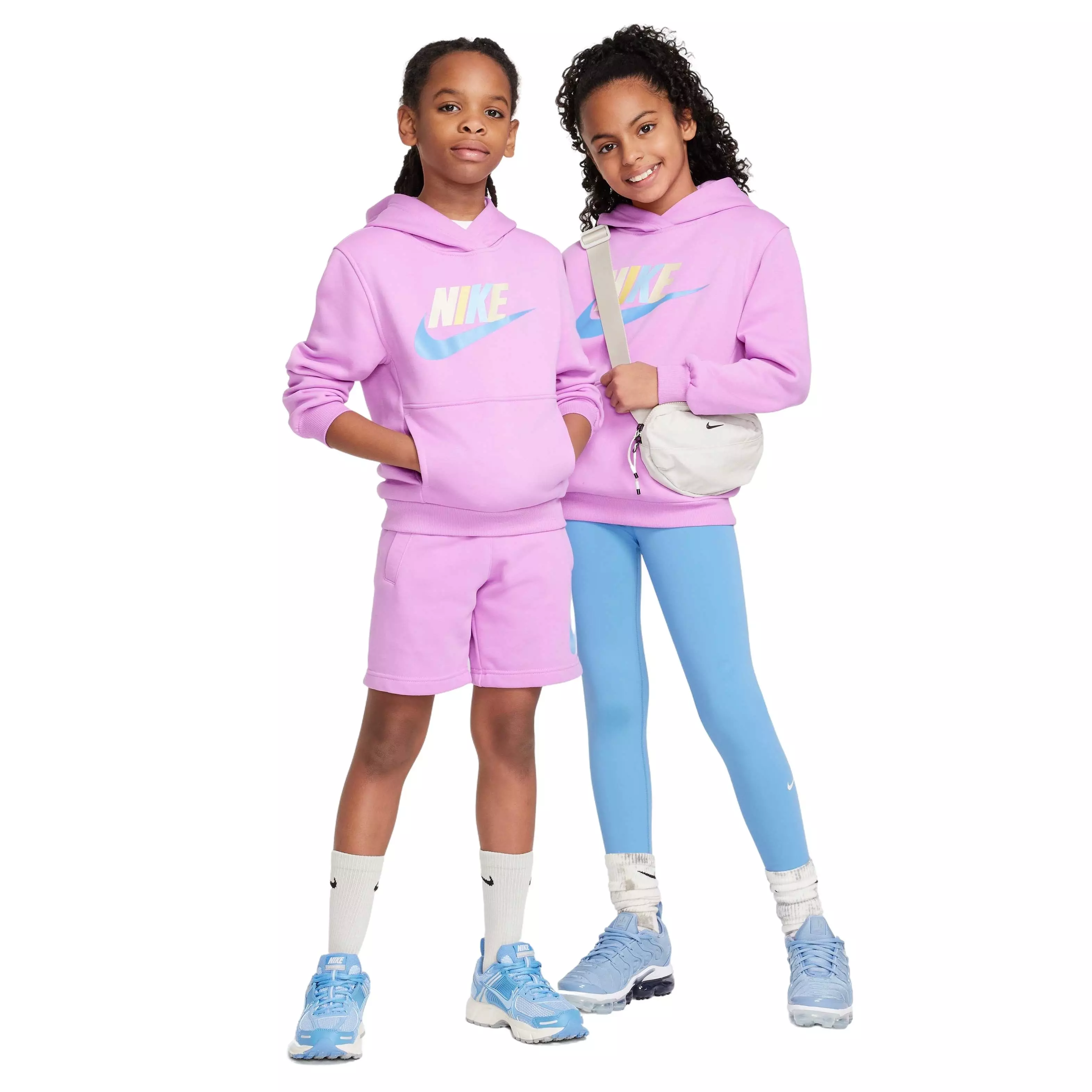 Nike Big Kids' Sportswear Club HBR Fleece Hoodie - FUCHSIA