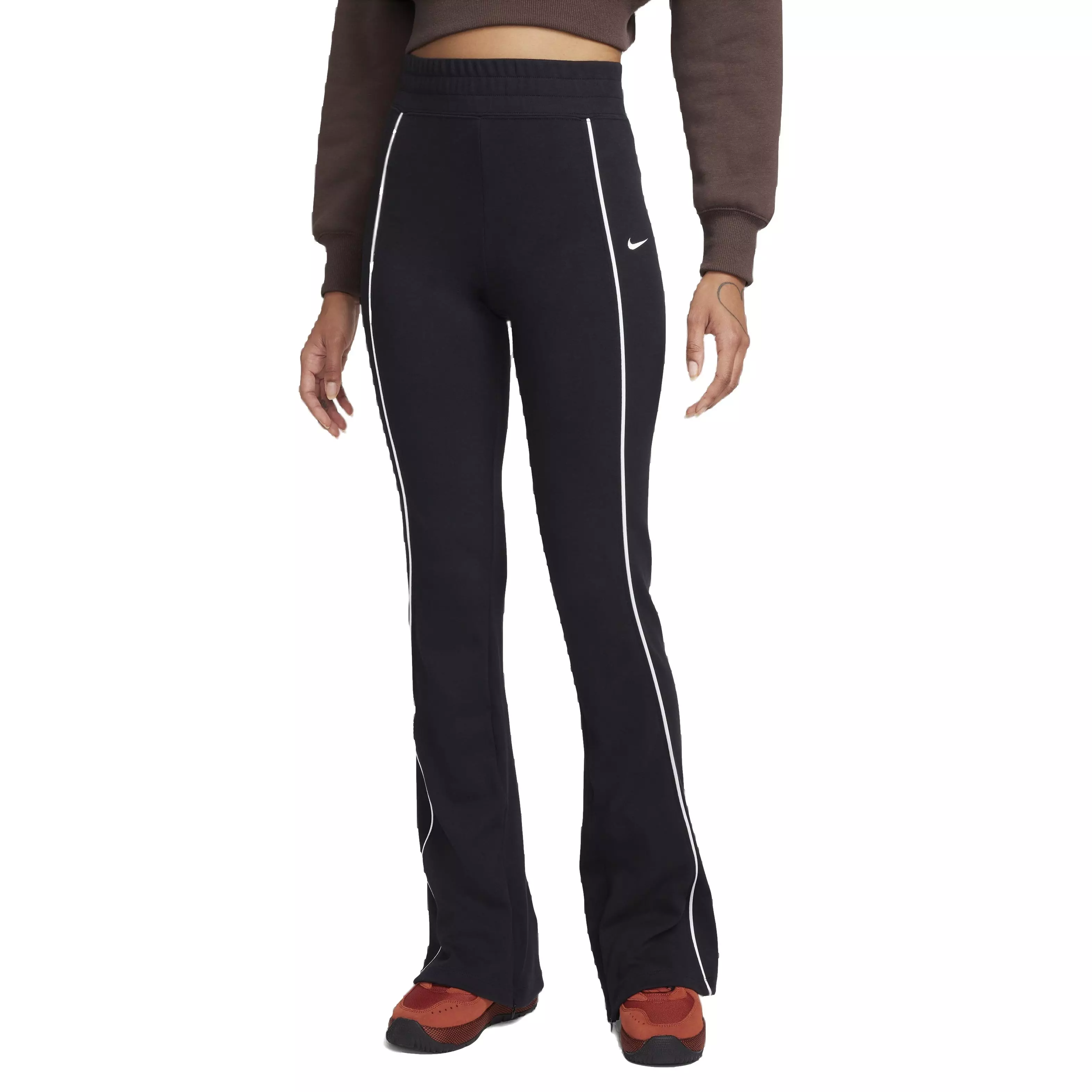 Nike Women's Sportswear Collection Slit-Hem Pants -Black - BLACK
