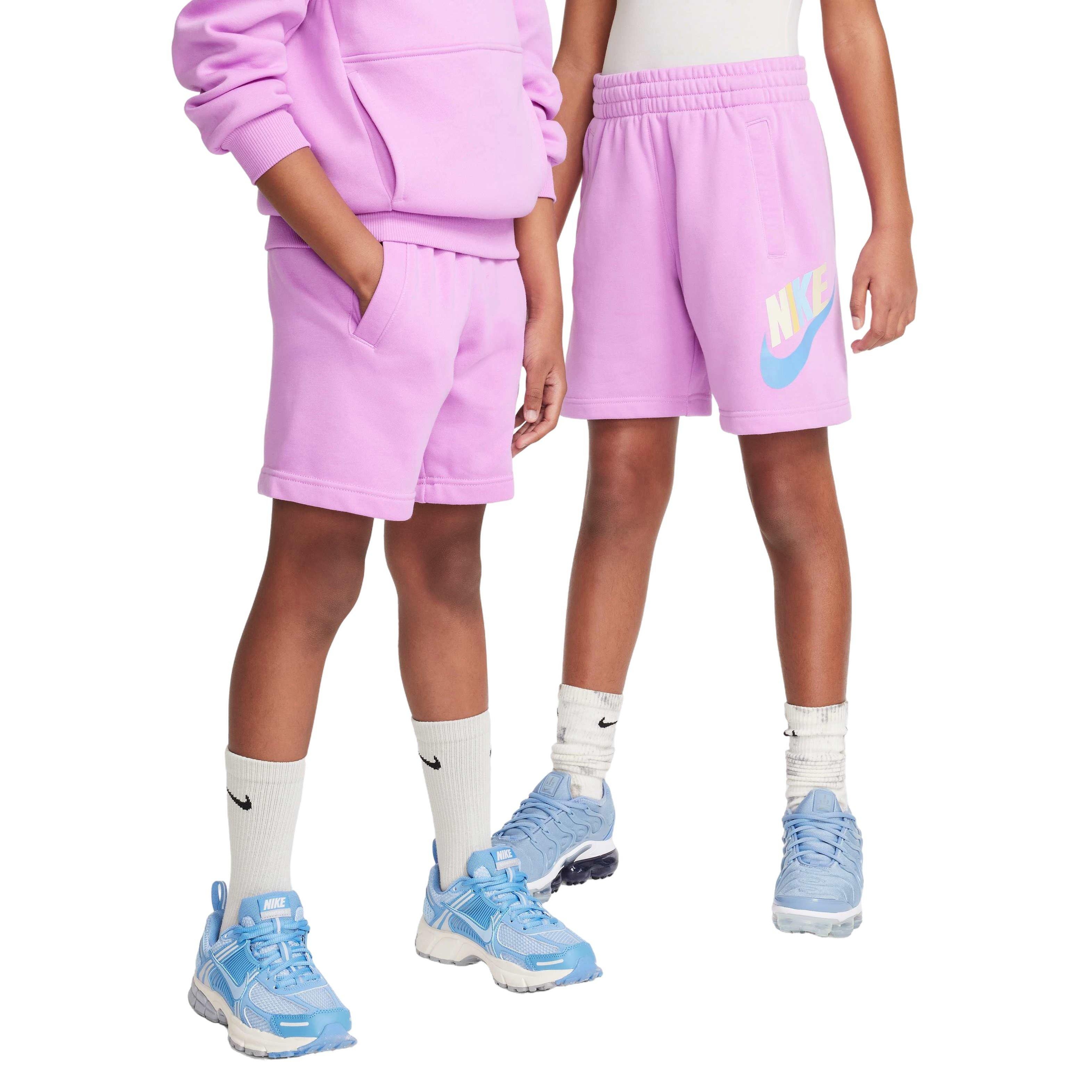 Nike Big Kids' Sportswear Club French Terry HBR Shorts - FUCHSIA