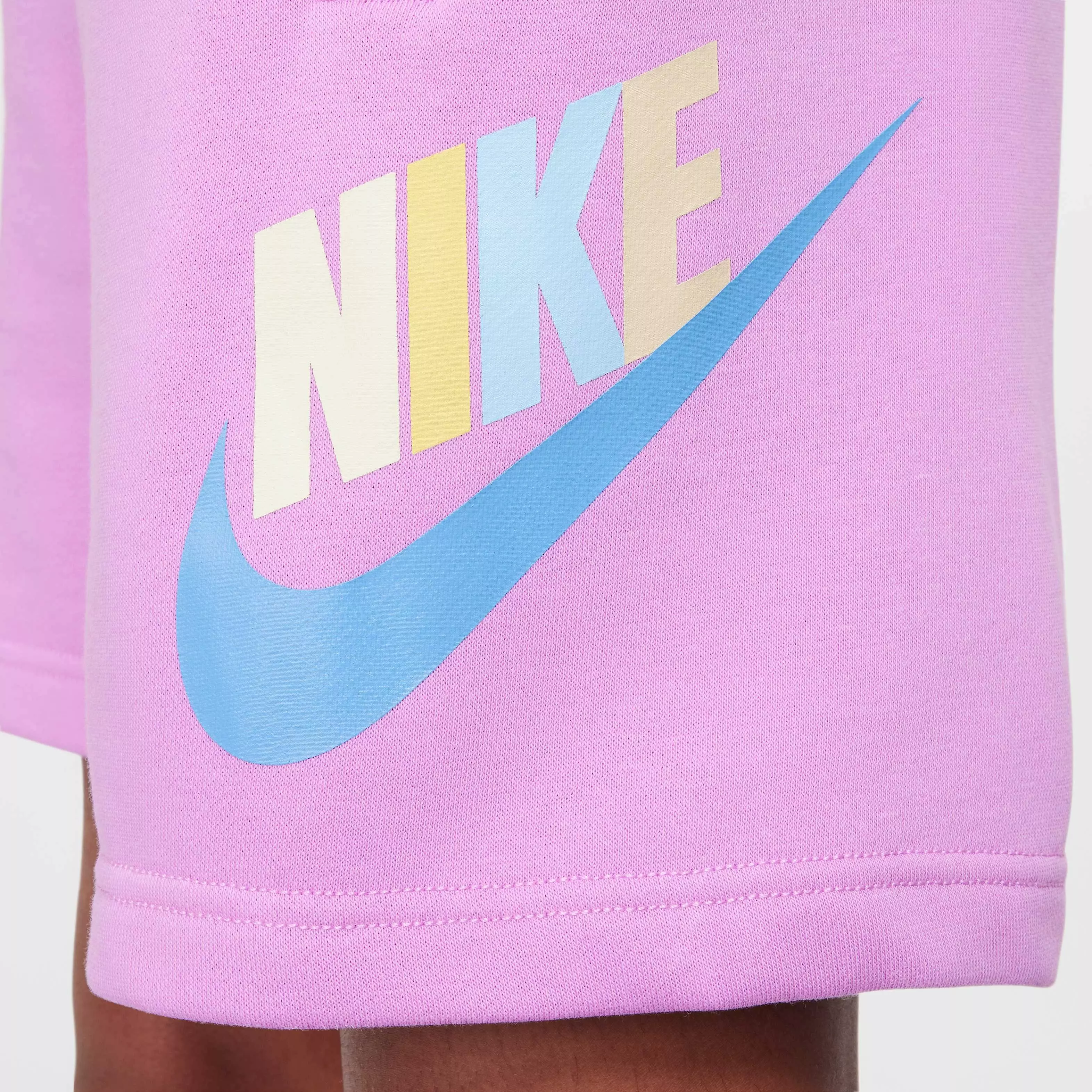 Nike Big Kids' Sportswear Club French Terry HBR Shorts - FUCHSIA