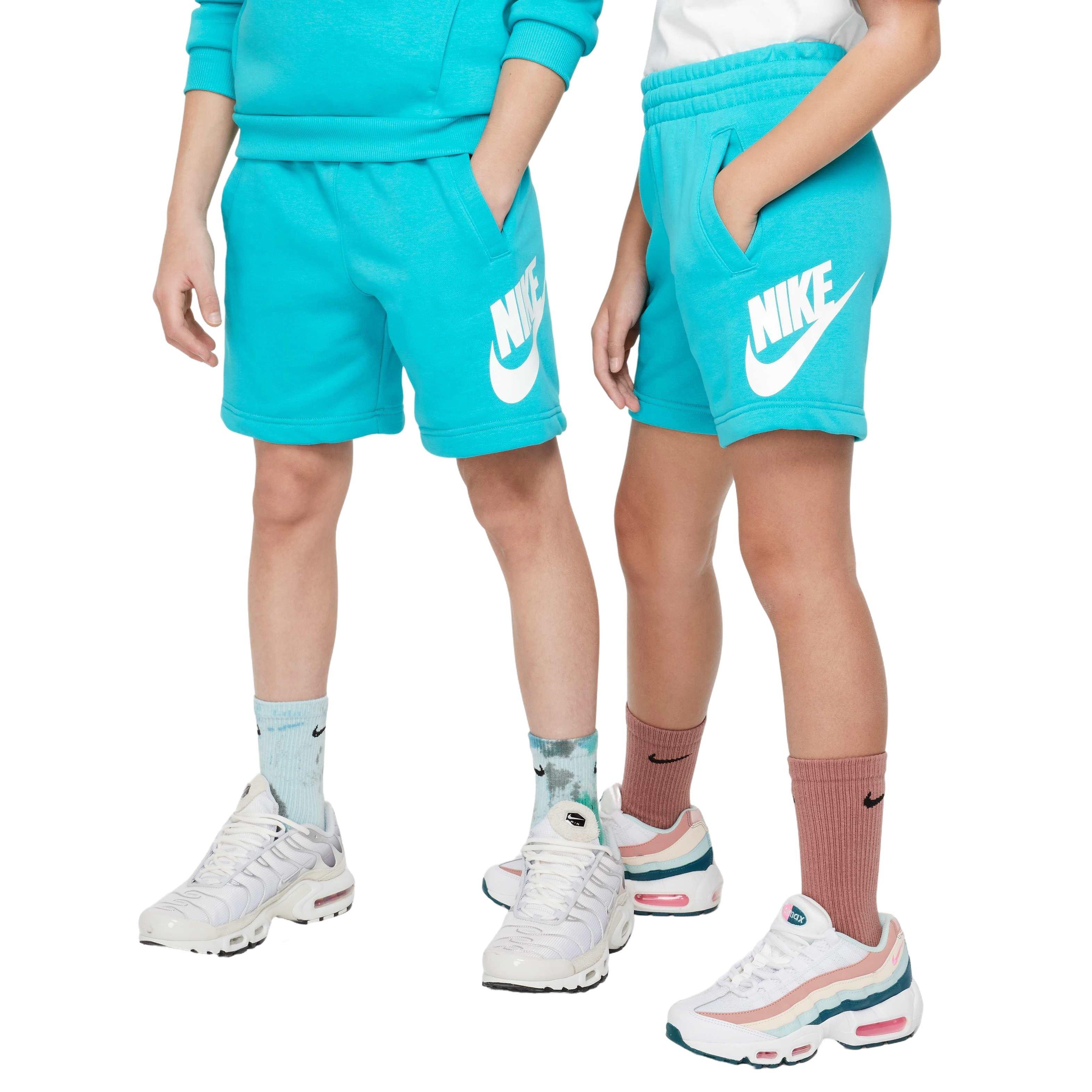 Nike Big Kids' Sportswear Club French Terry HBR Shorts - TURQUOISE  Thumbnail View 1
