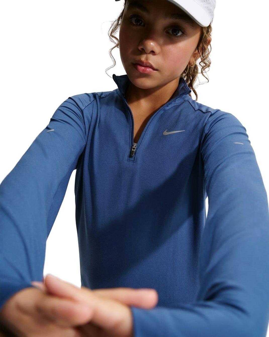 Nike Big Kids' Stride Dri-FIT 1/2 Zip Top - Blue - BLUE Thumbnail View 3