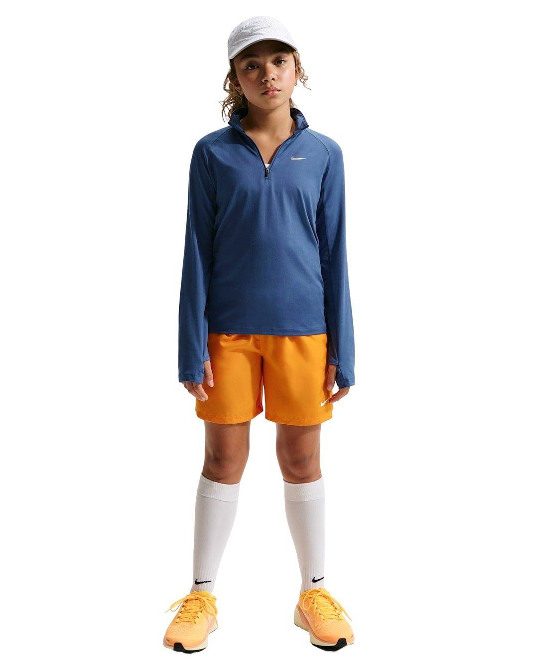 Nike Big Kids' Stride Dri-FIT 1/2 Zip Top - Blue - BLUE Thumbnail View 4