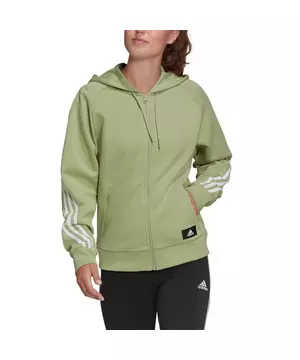 adidas Women's Sportswear Future Icons 3-Stripes Hooded Track Top - Green - Hibbett | City