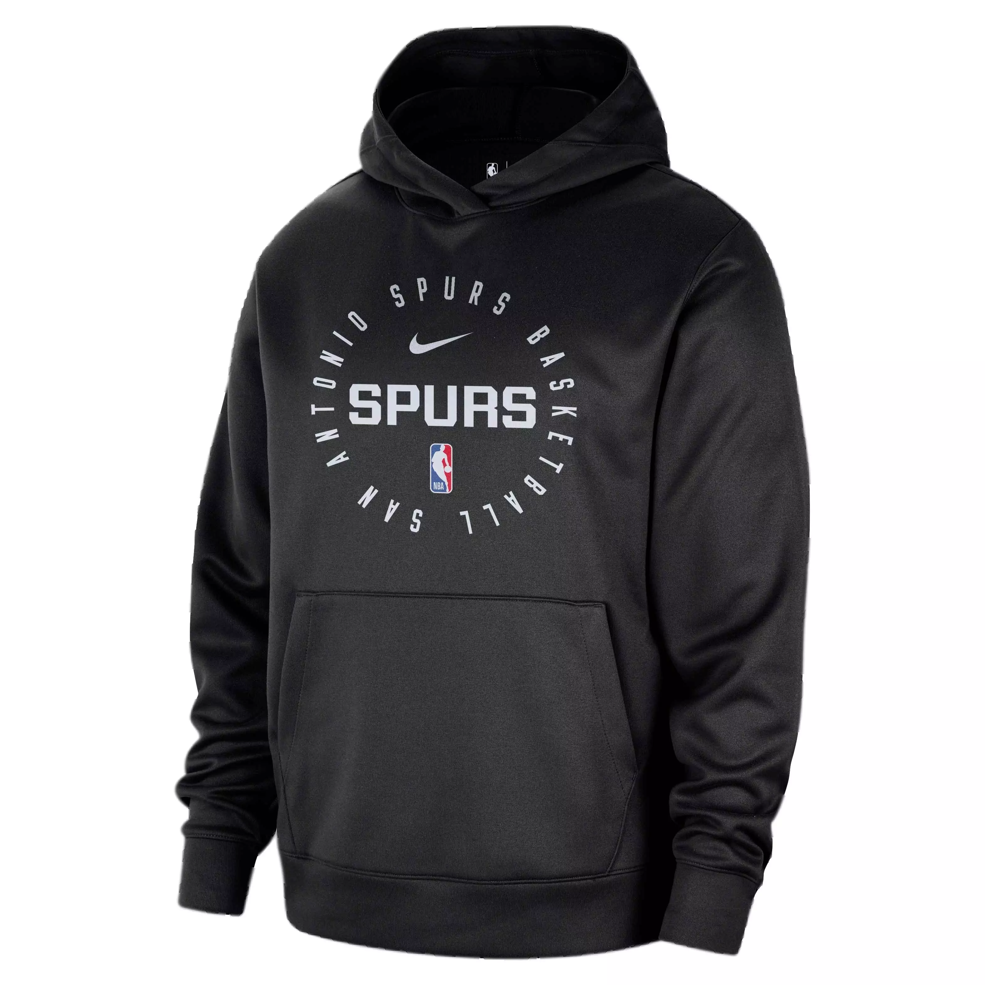Nike Men's Dri-FIT NBA San Antonio Spurs Spotlight Pullover Hoodie -Black - BLACK