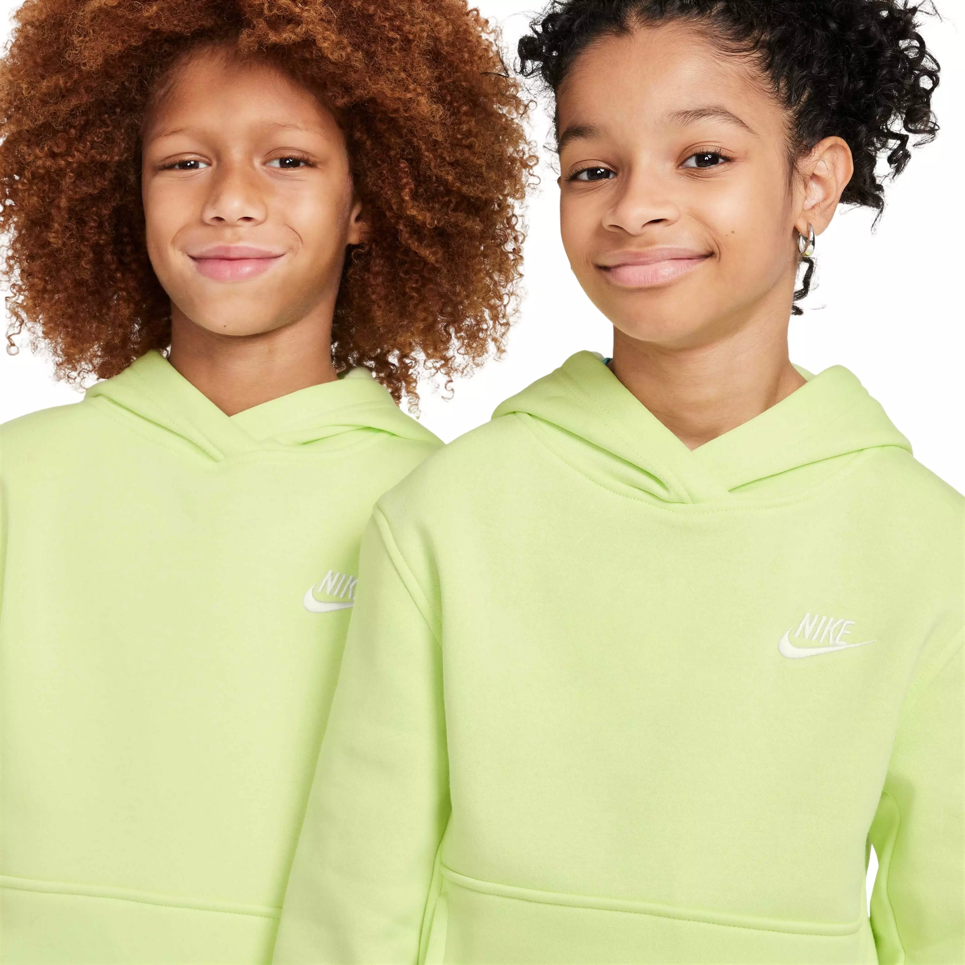 Nike Big Kids' Sportswear Club Fleece LBR Pullover Hoodie - YELLOW