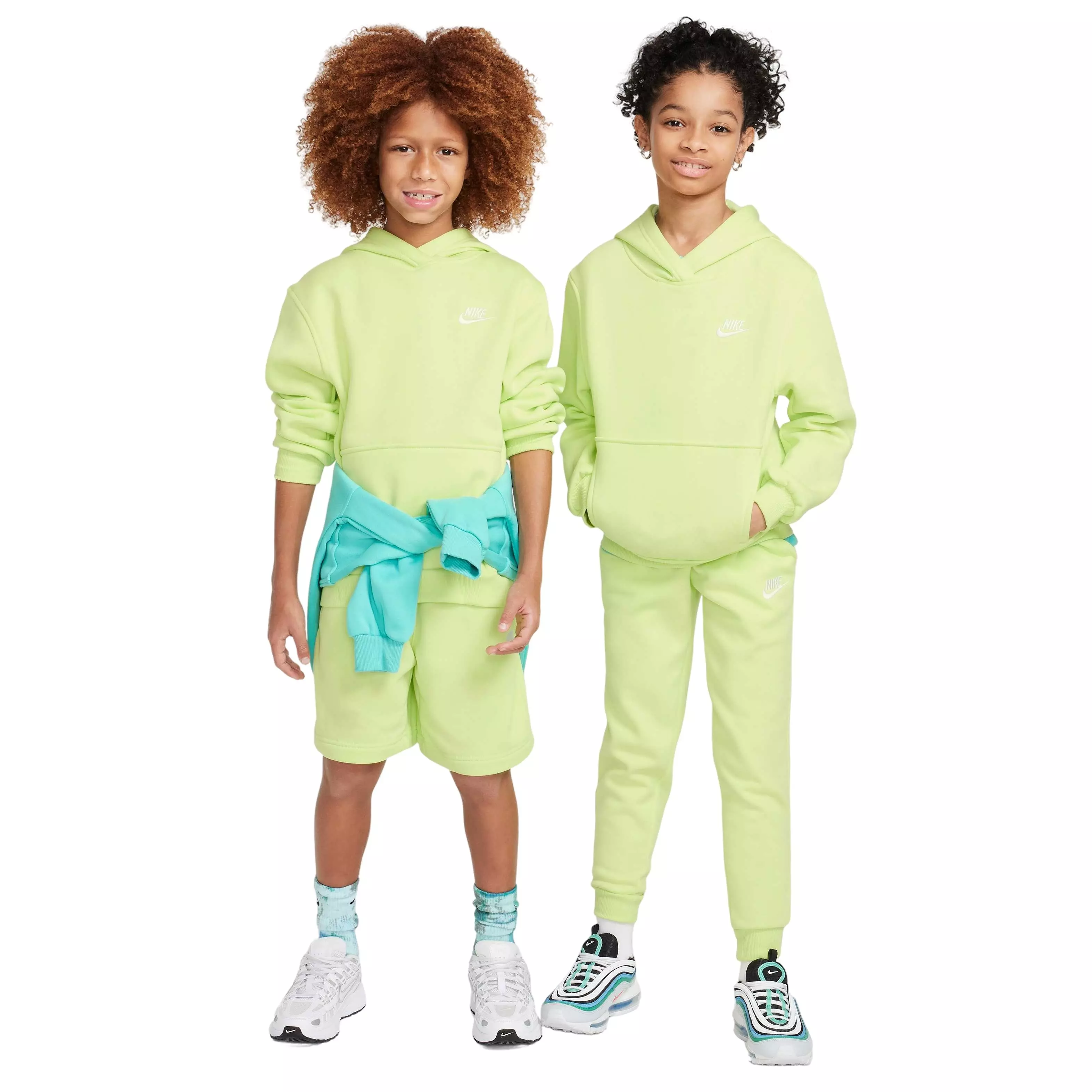 Nike Big Kids' Sportswear Club Fleece LBR Pullover Hoodie - YELLOW