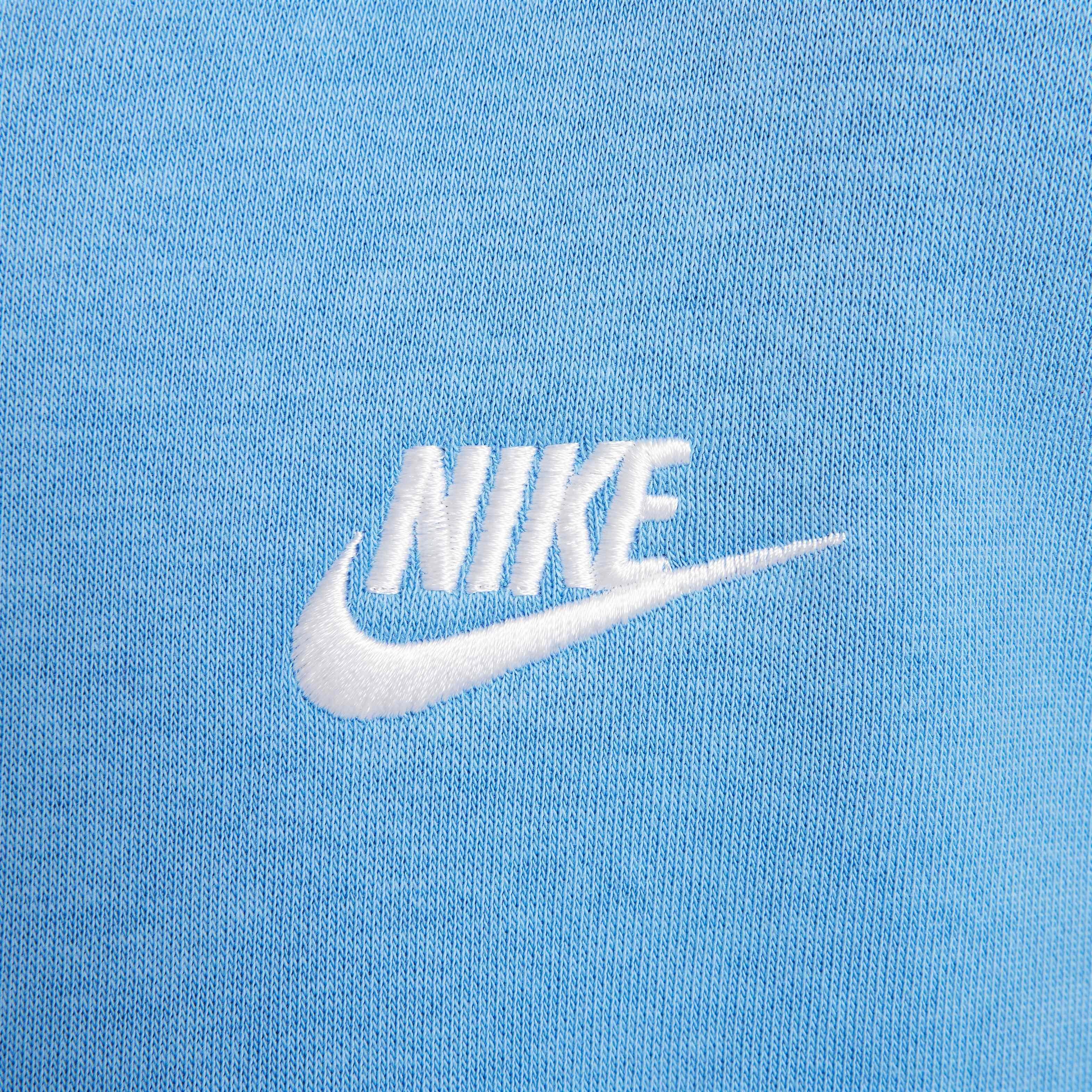 Nike Big Kids' Sportswear Club Fleece LBR Pullover Hoodie - BLUE Thumbnail View 4