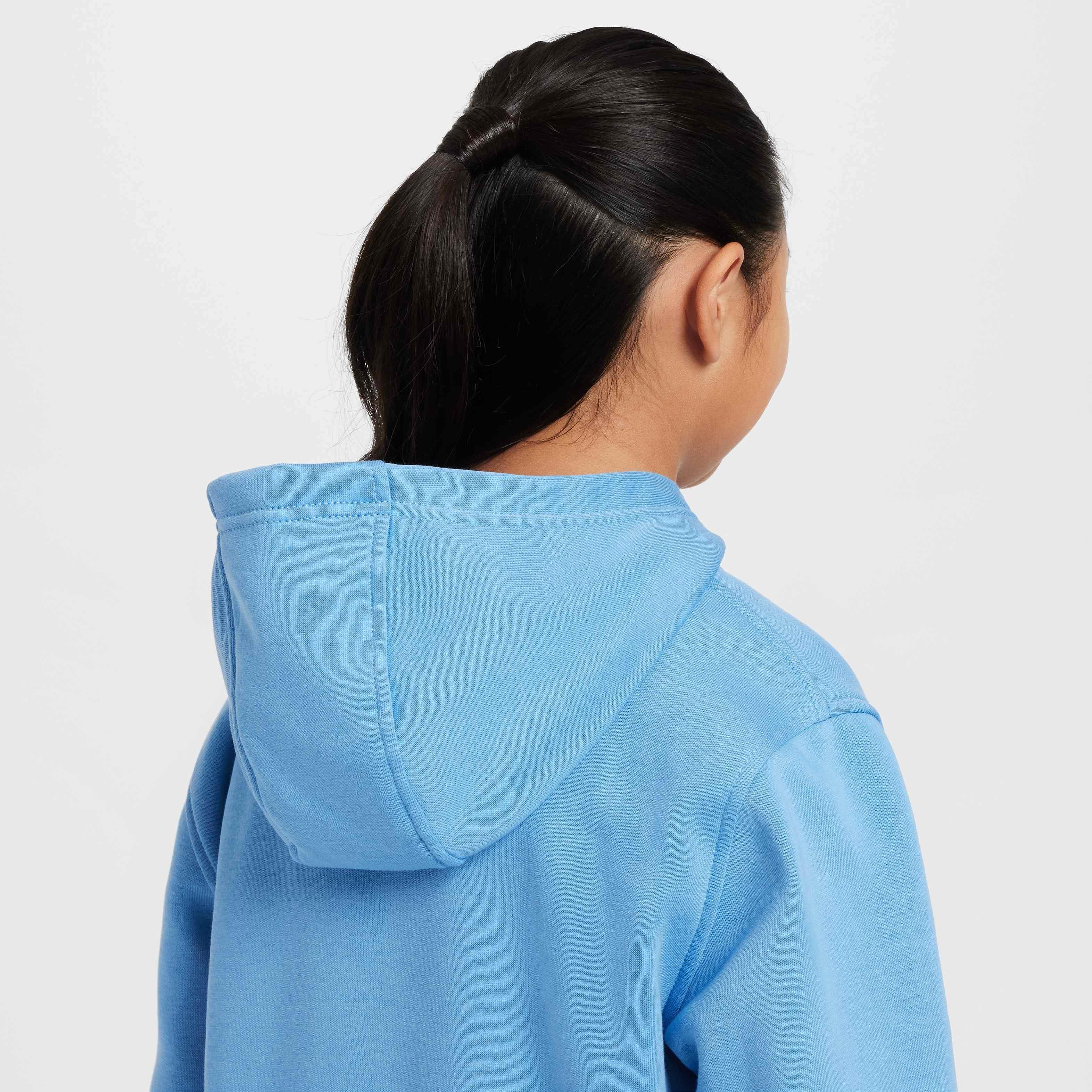 Nike Big Kids' Sportswear Club Fleece LBR Pullover Hoodie - BLUE Thumbnail View 6