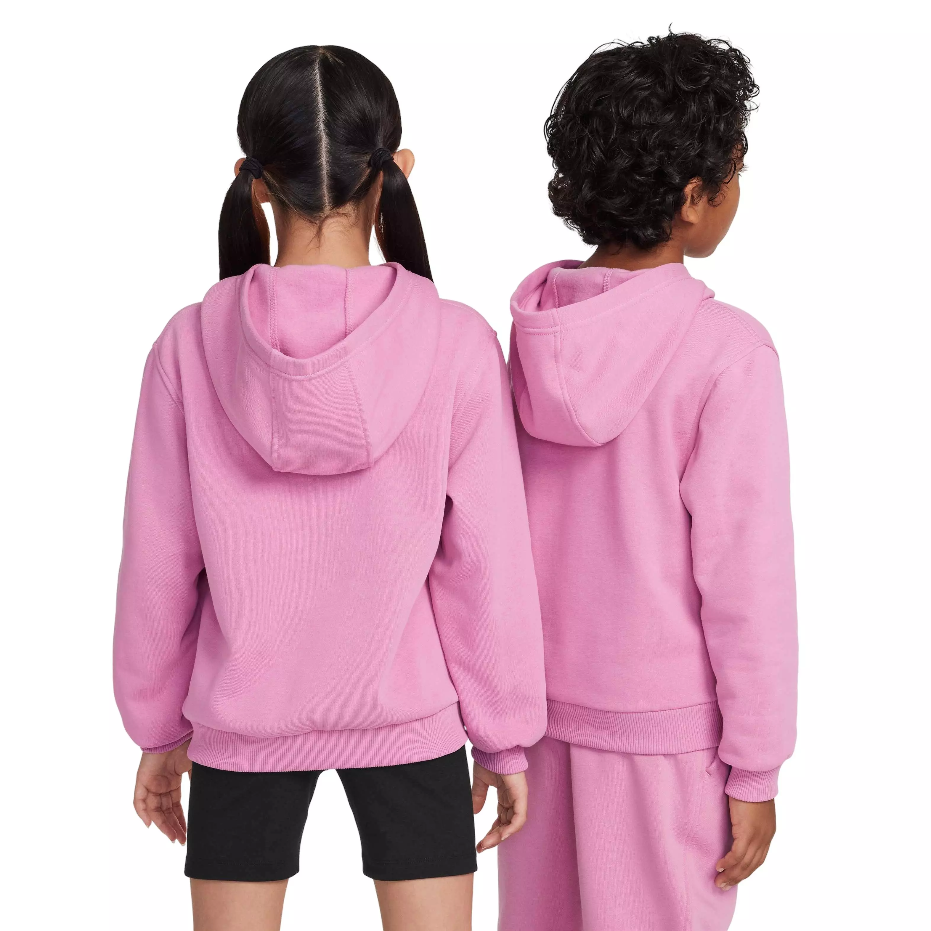 Nike Big Kids' Sportswear Club Fleece LBR Pullover Hoodie - PINK