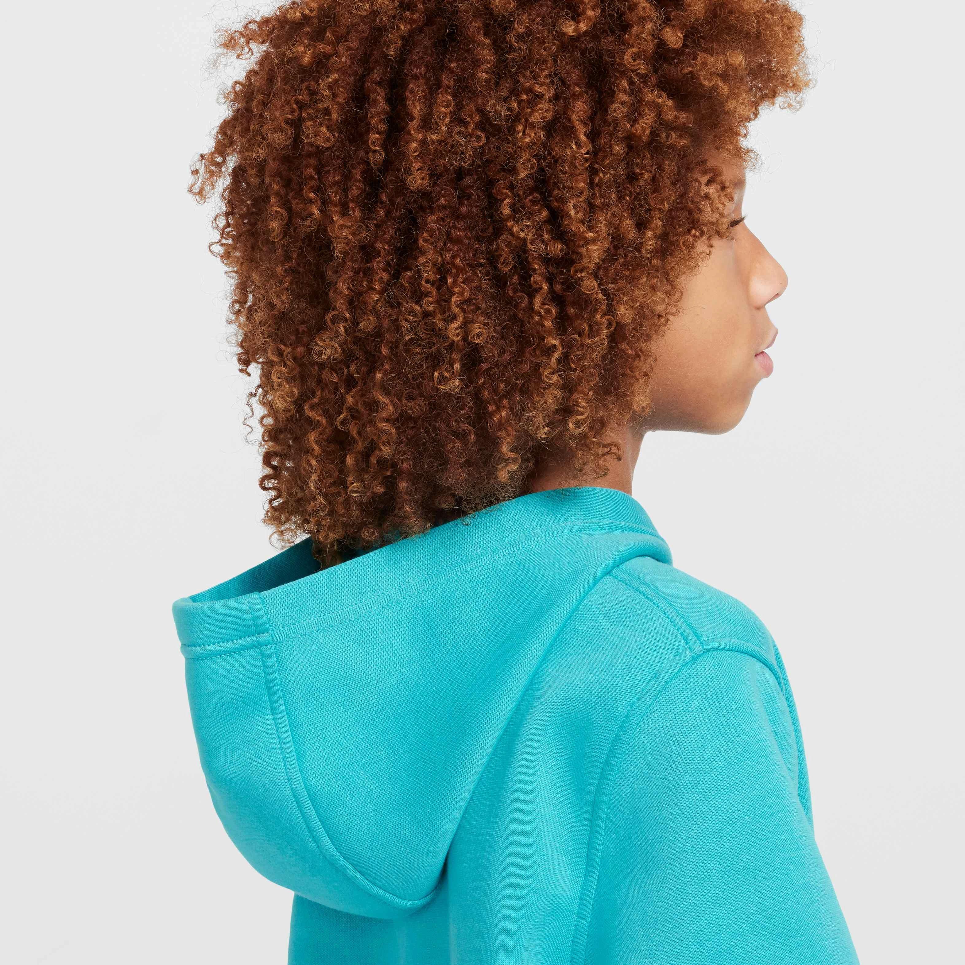 Nike Big Kids' Sportswear Club Fleece LBR Pullover Hoodie - TURQUOISE  Thumbnail View 6