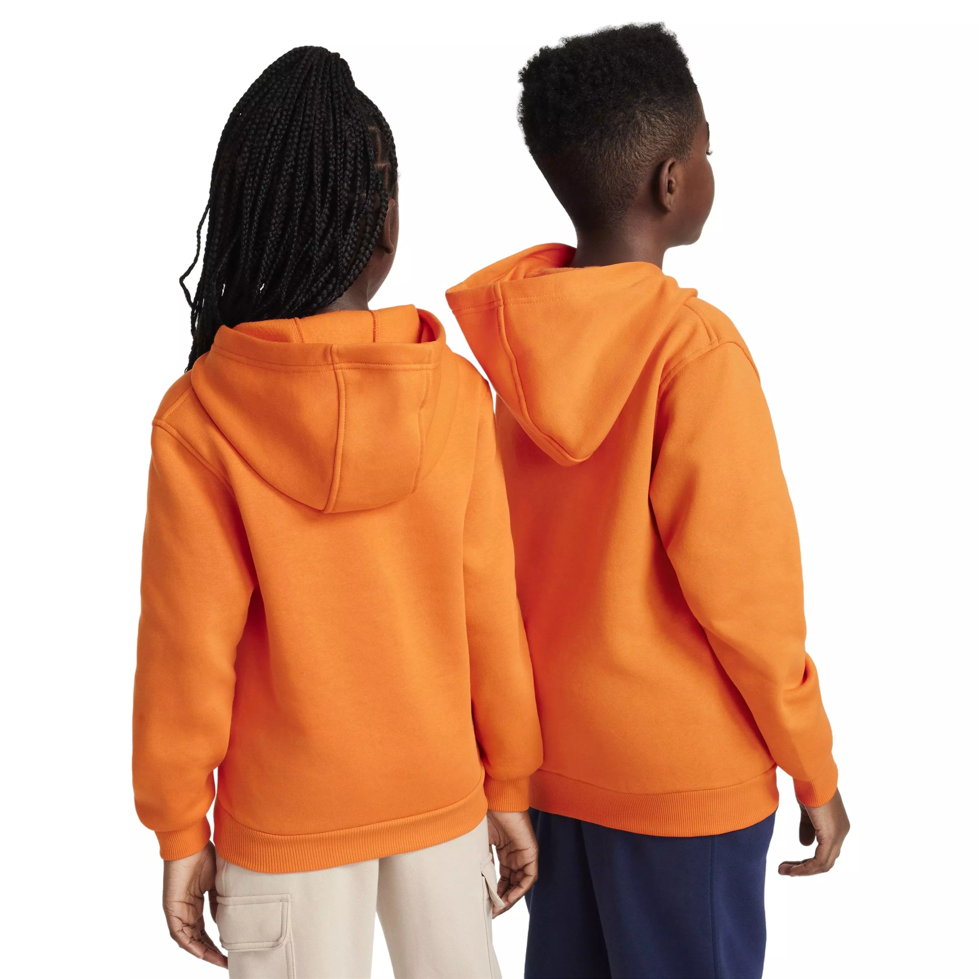 Nike Big Kids' Sportswear Club Fleece LBR Pullover Hoodie - ORANGE