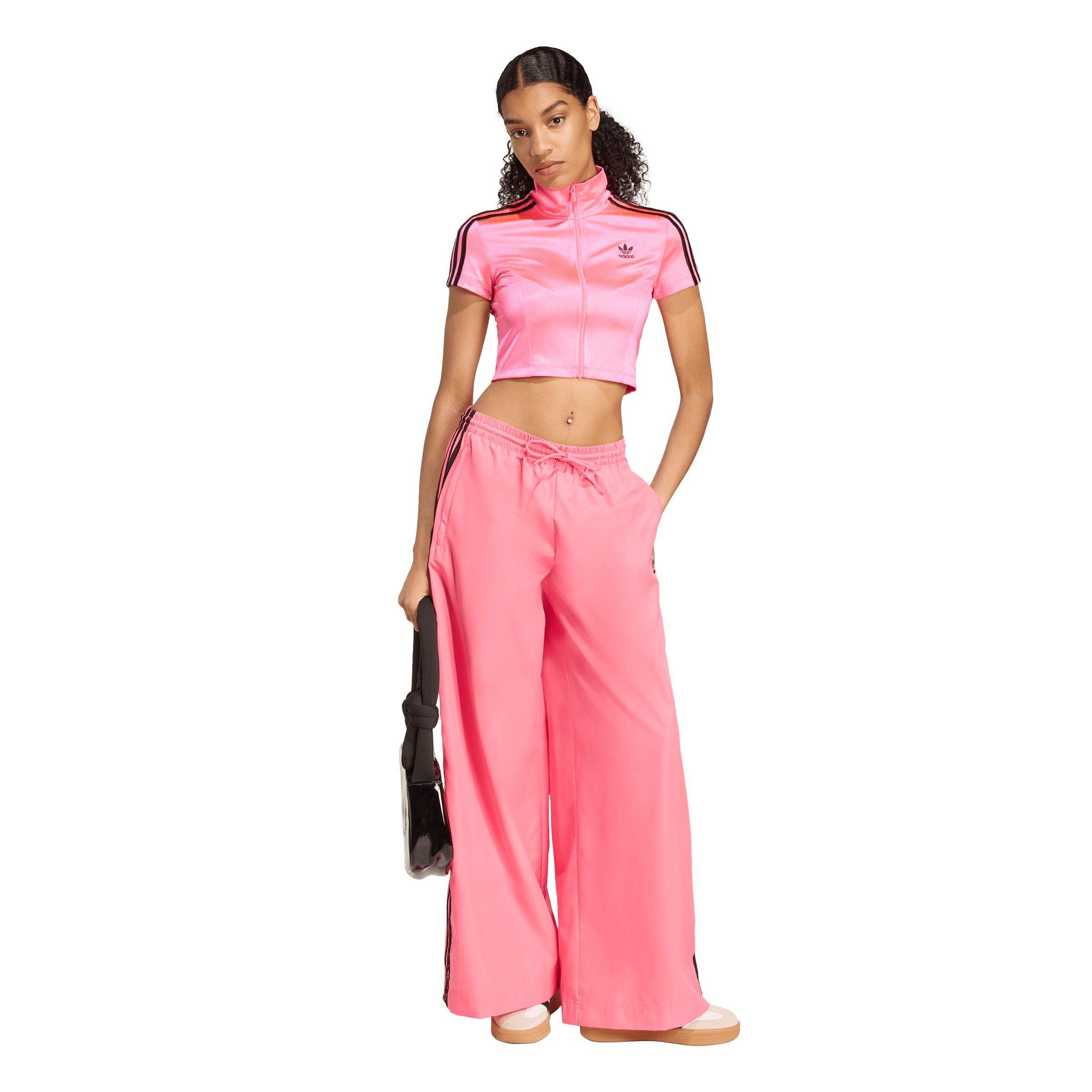 adidas Originals Women's Adilenium Season 3 Oversized Track Pants - PINK Thumbnail View 5