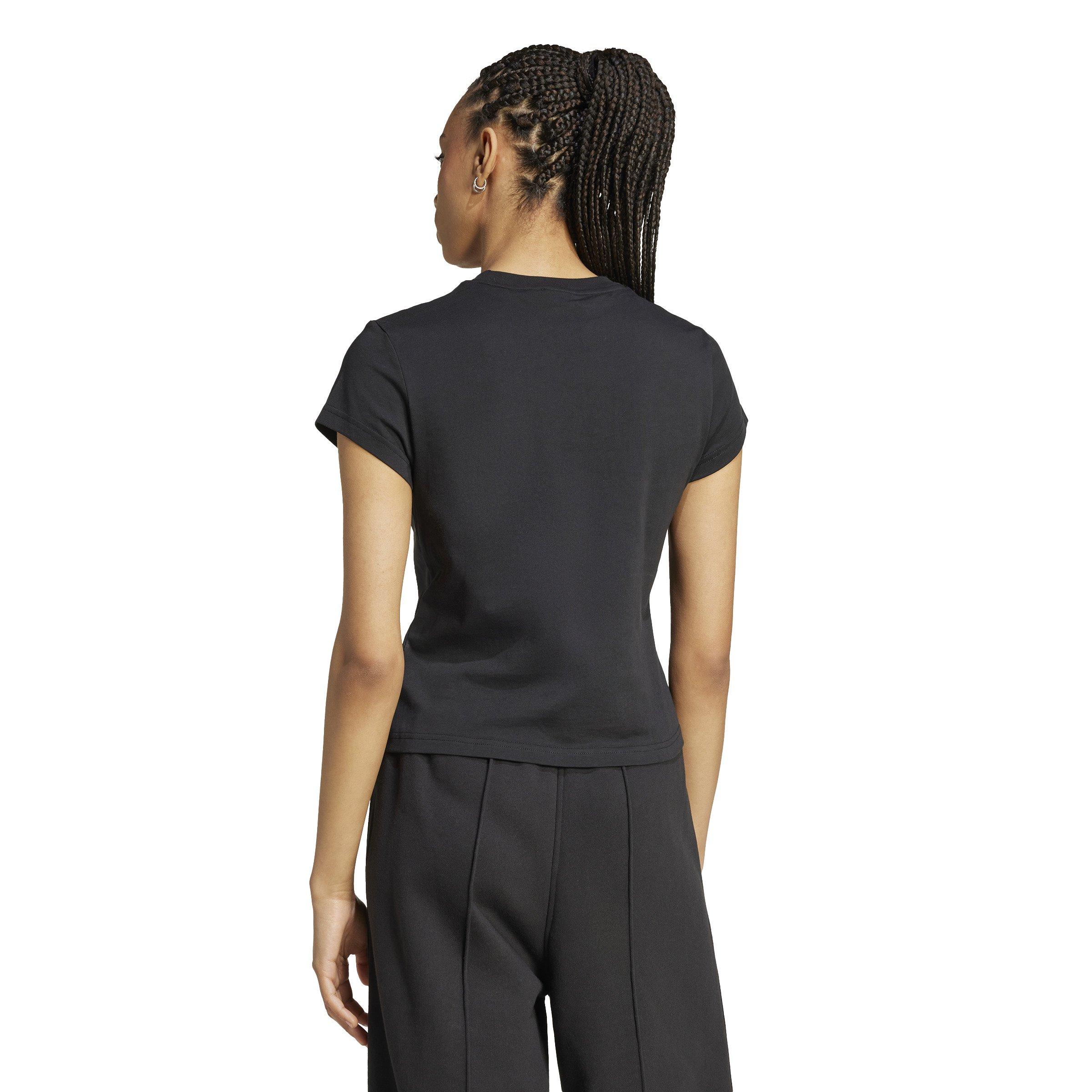 adidas Originals Women's Essentials Slim Tee - BLACK Thumbnail View 2