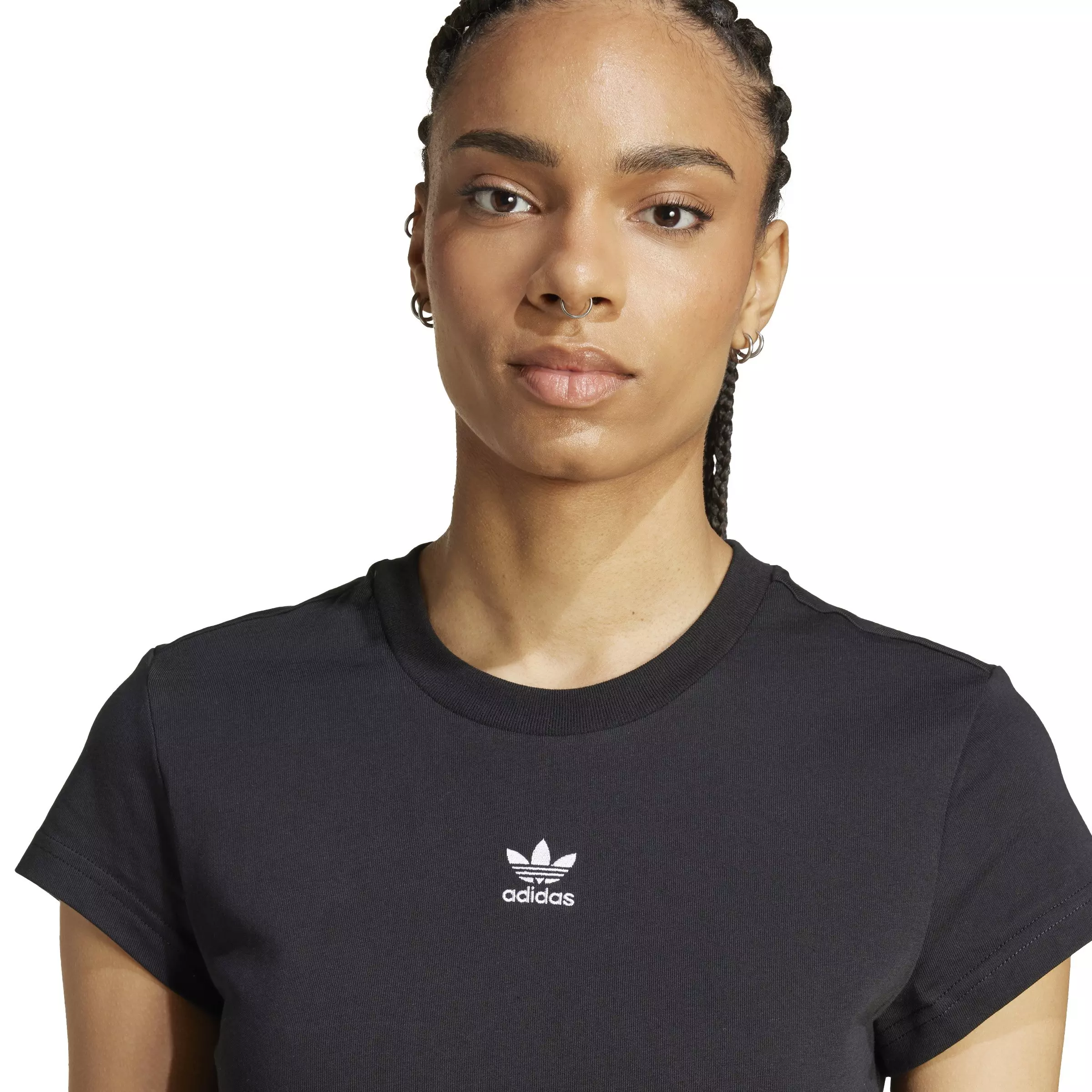 adidas Originals Women's Essentials Slim Tee - Black - BLACK