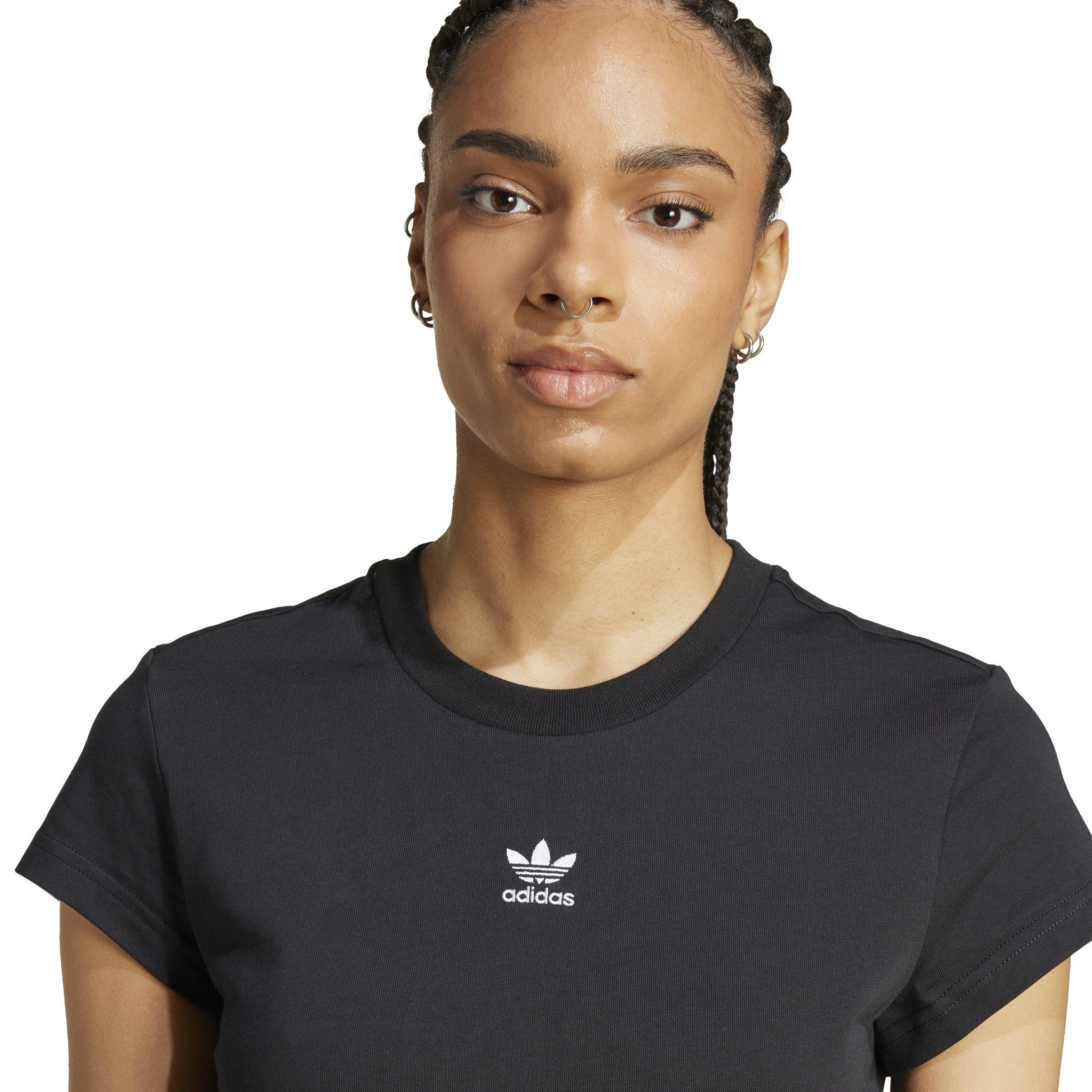 adidas Originals Women's Essentials Slim Tee - BLACK Thumbnail View 4