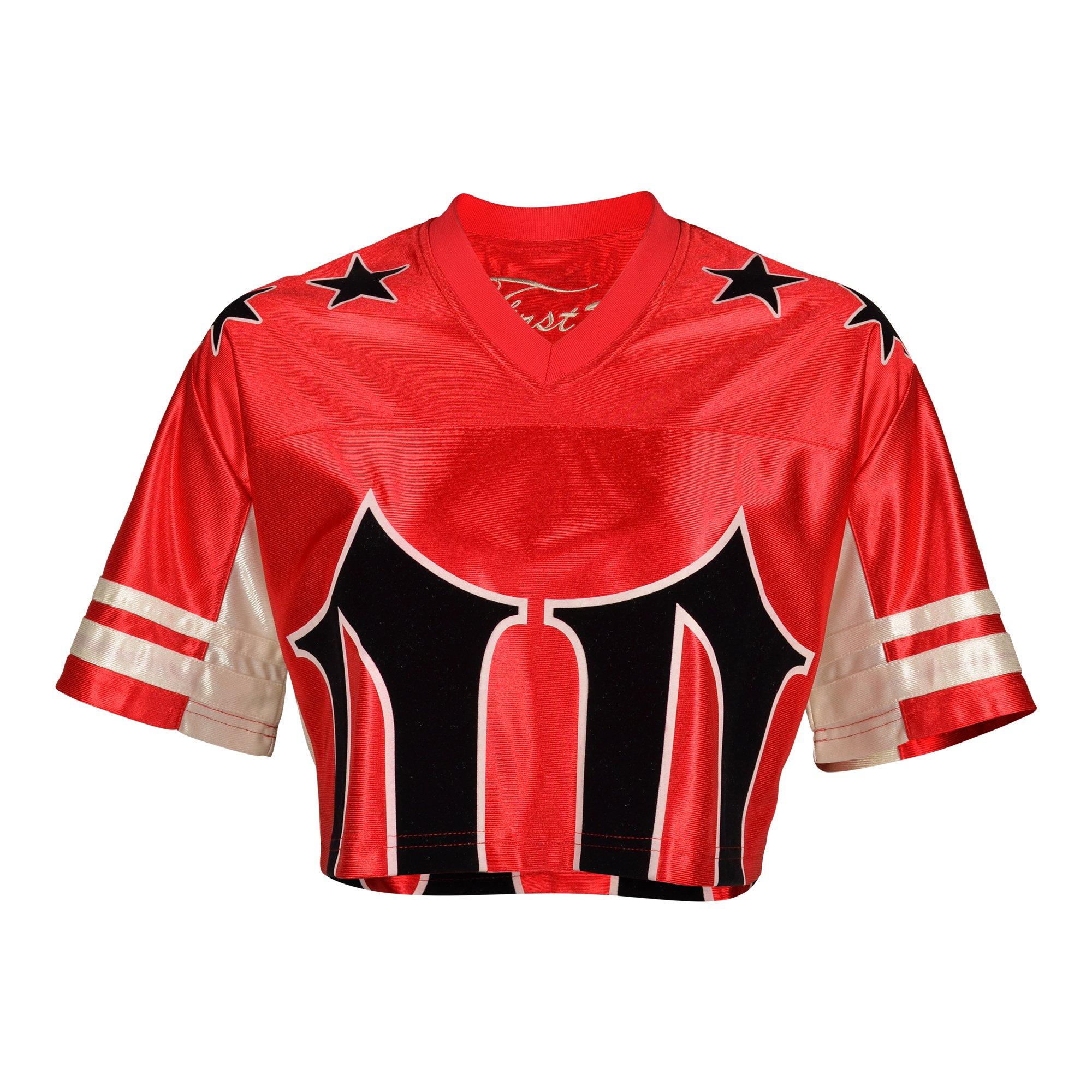 First Row Women's Oversized Crop Jersey - Red - RED Thumbnail View 1