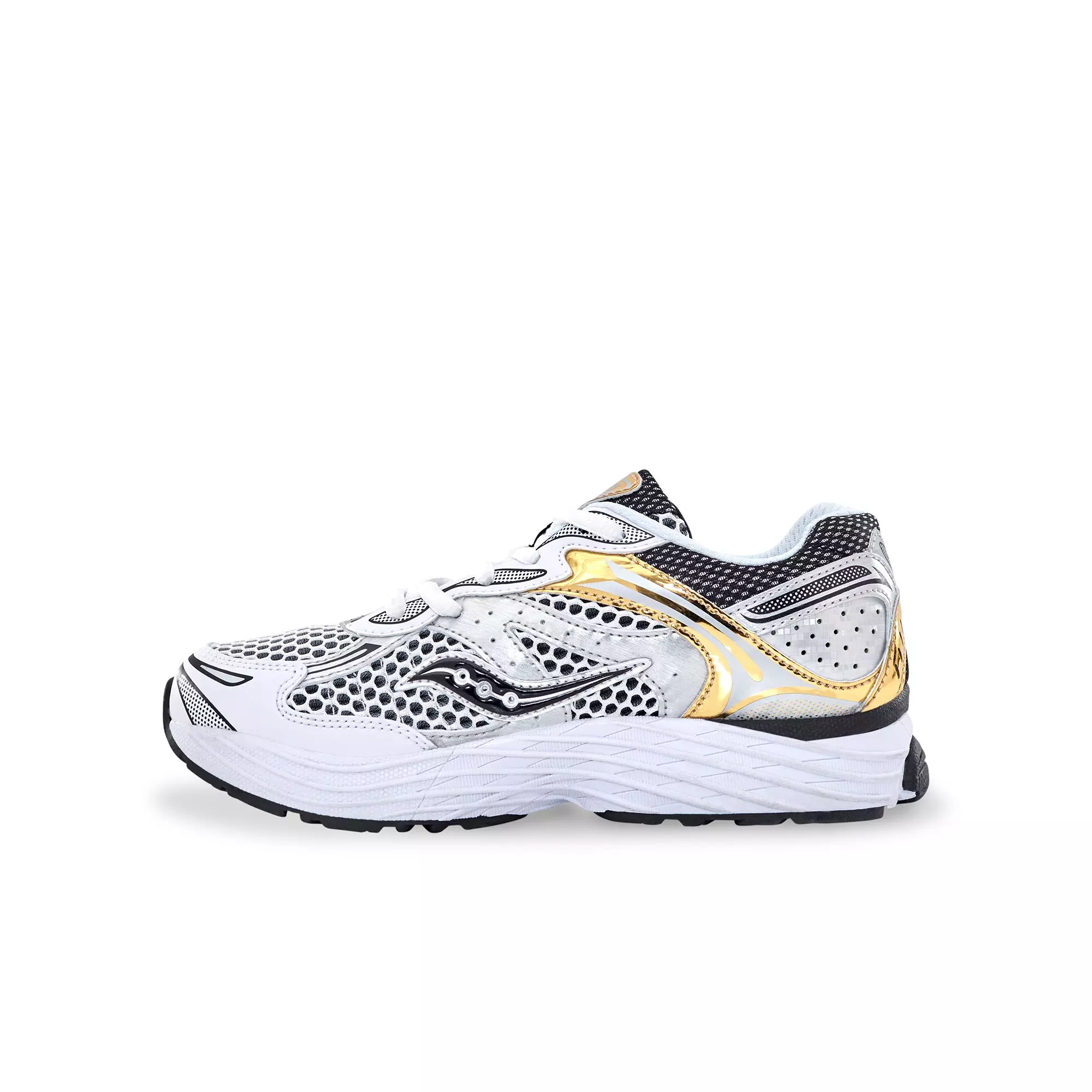Saucony Omni 9 "Black/White/Gold" Grade School Boys' Shoe - BLACK/GOLD/WHITE