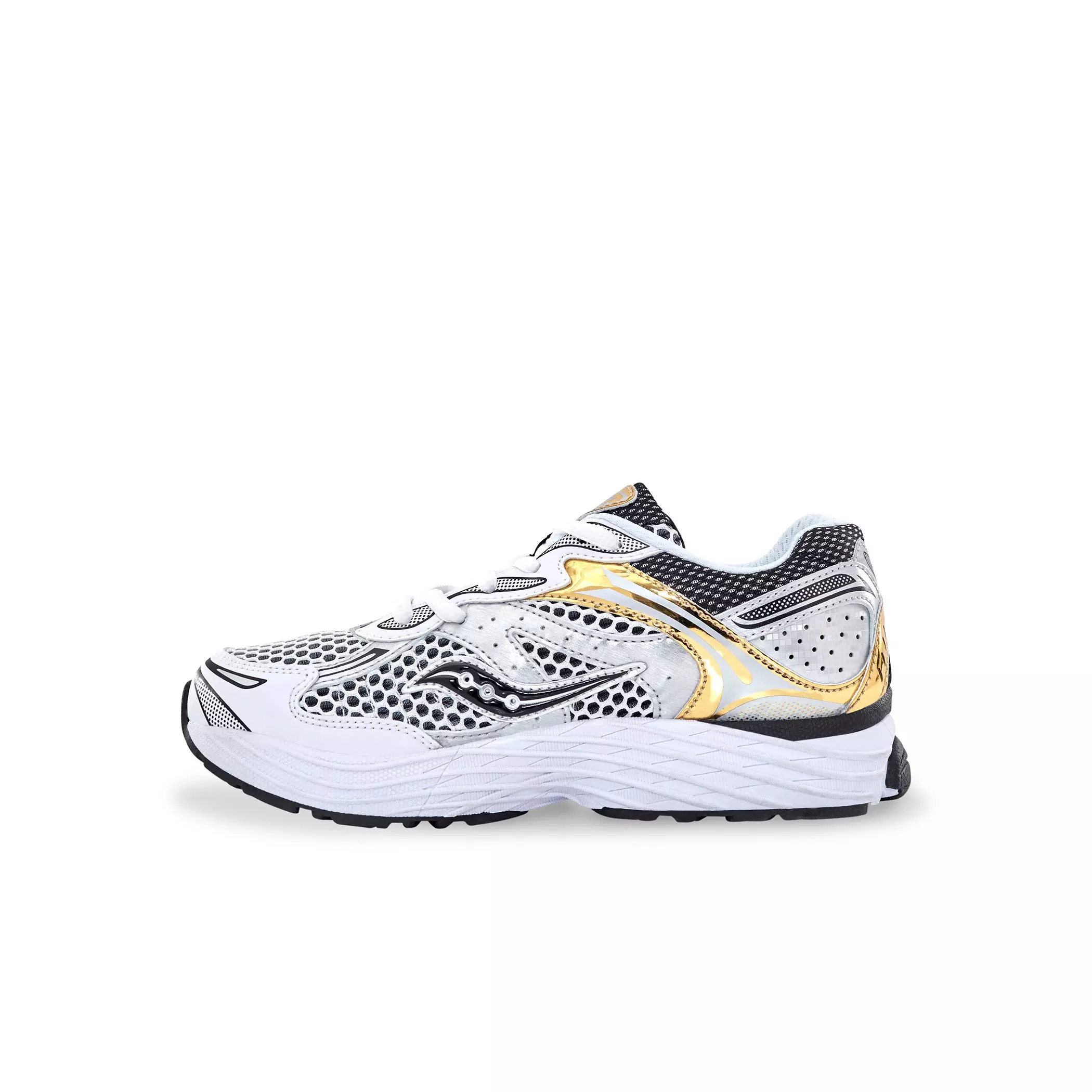 Saucony Omni 9 "Black/White/Gold" Preschool Boys' Shoe - BLACK/GOLD/WHITE