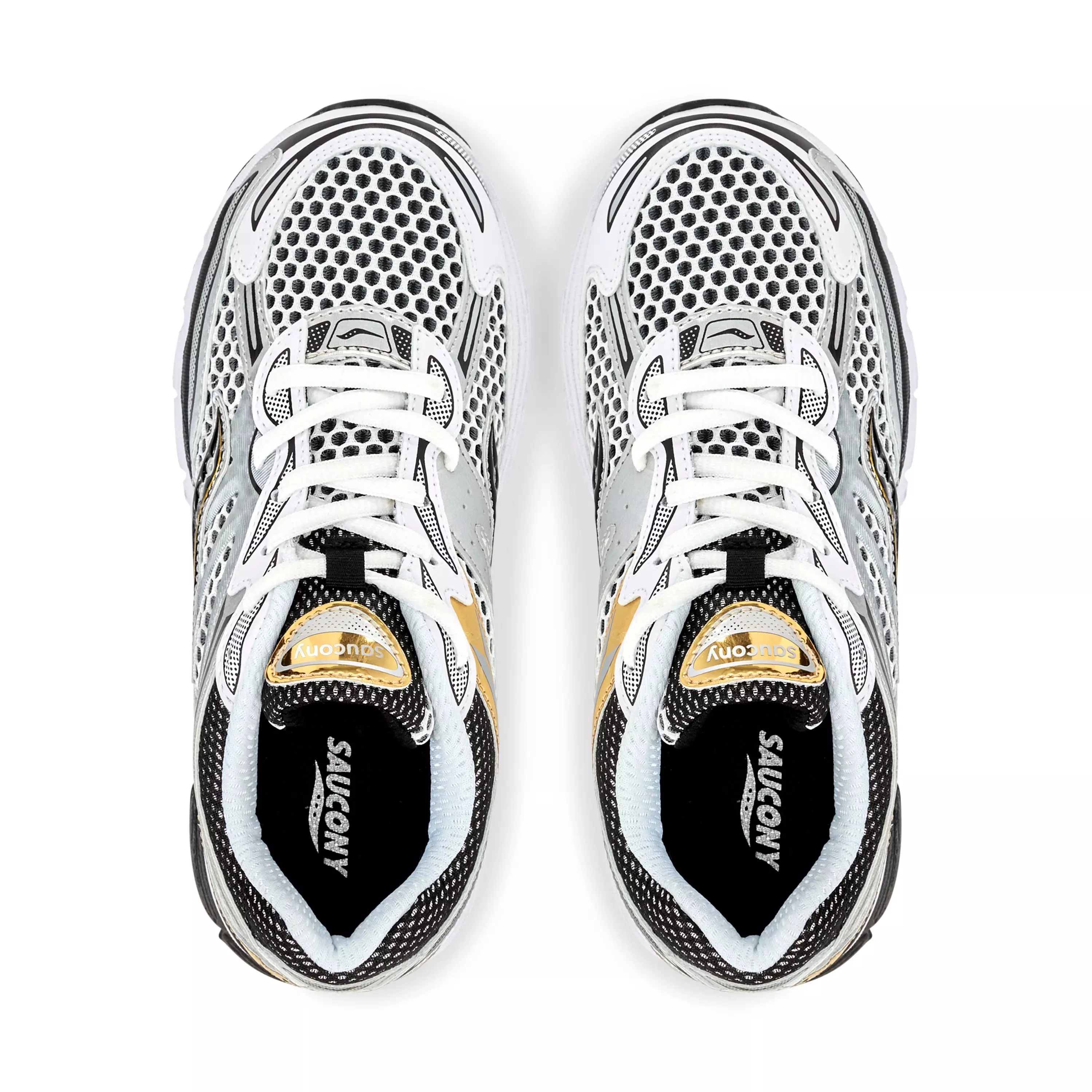 Saucony Omni 9 "Black/White/Gold" Preschool Boys' Shoe - BLACK/GOLD/WHITE