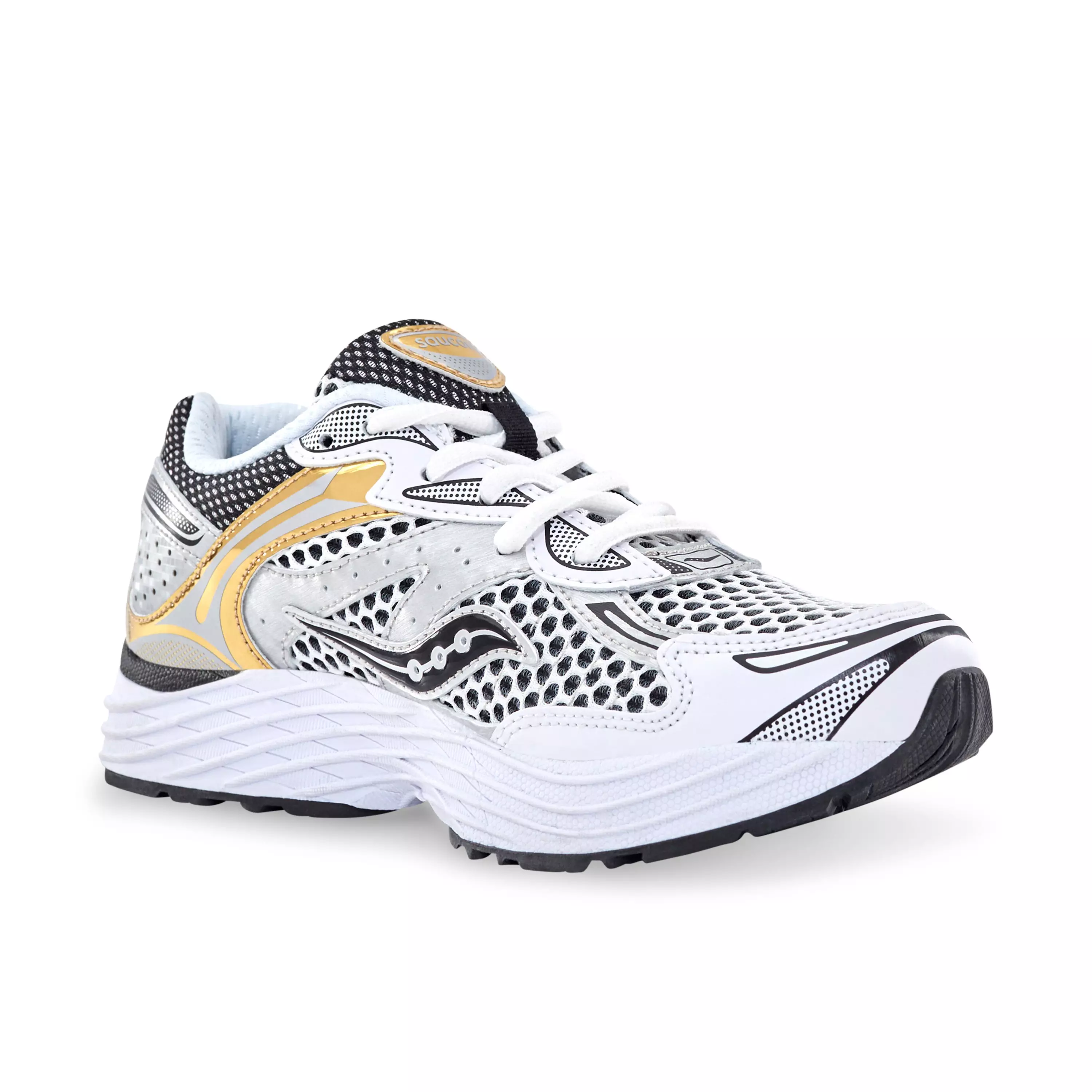 Saucony Omni 9 "Black/White/Gold" Toddler Boys' Shoe - BLACK/GOLD/WHITE