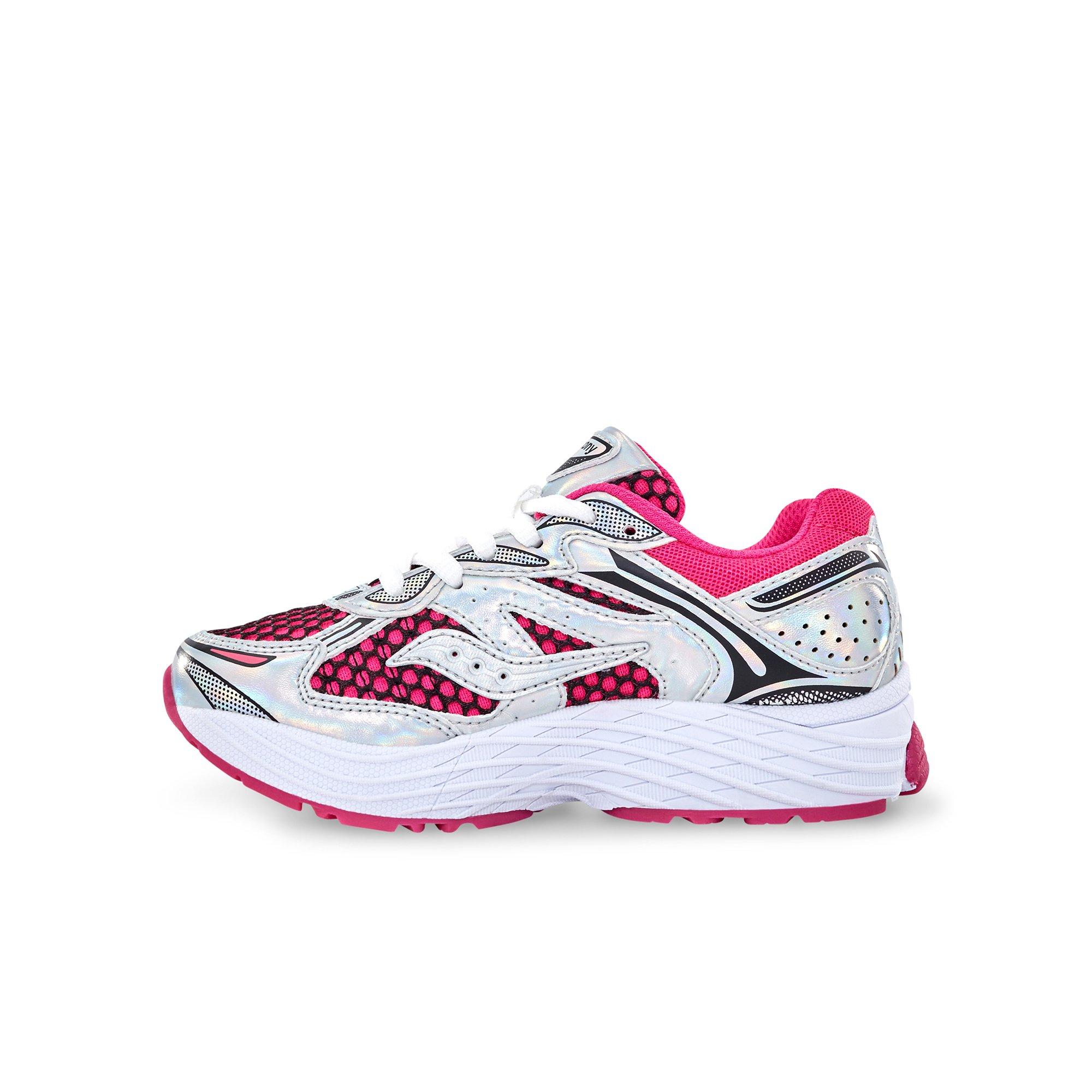 Saucony Omni 9 Grade School Girls' "Pink/White/Silver" Shoe