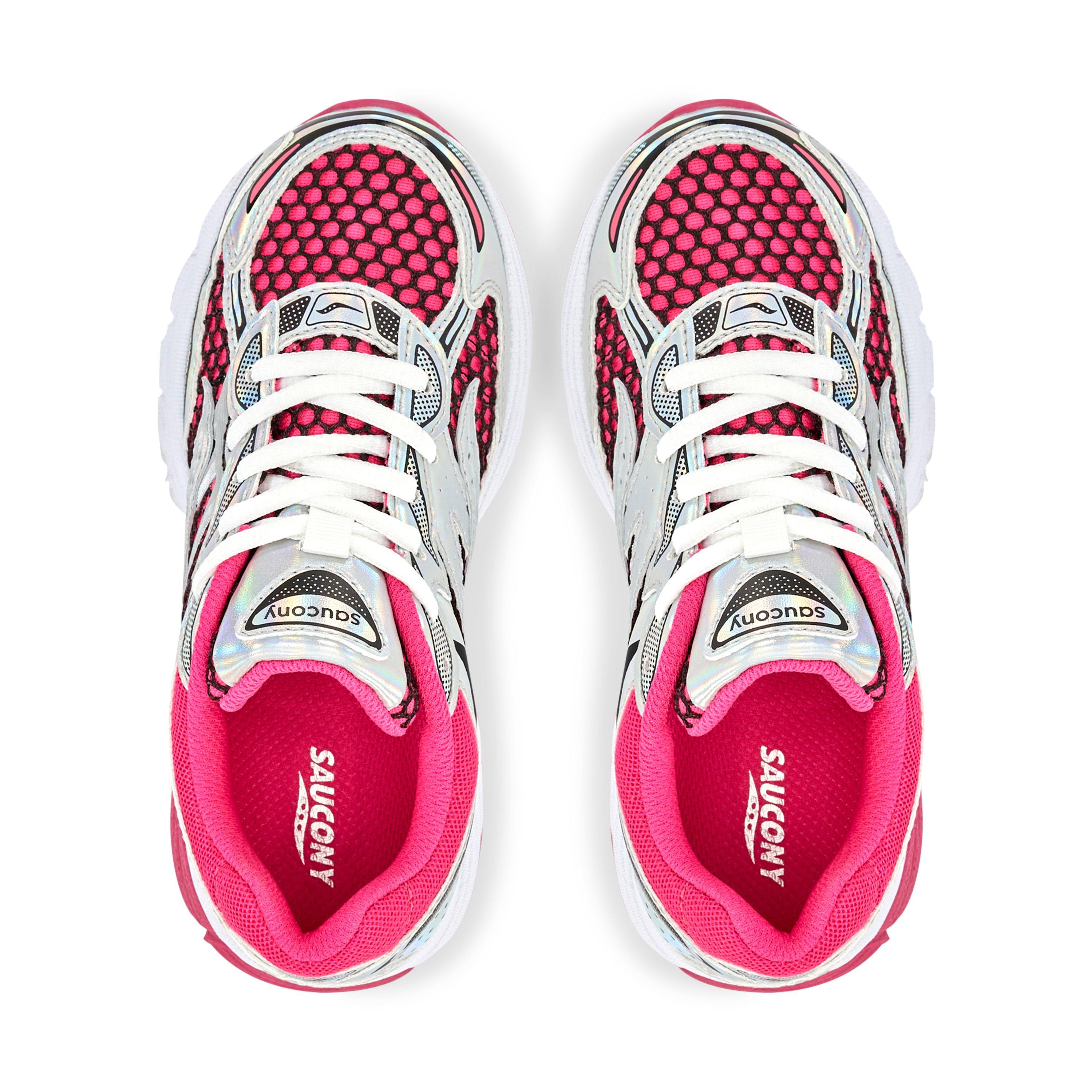 Saucony Omni 9 Grade School Girls' "Pink/White/Silver" Shoe