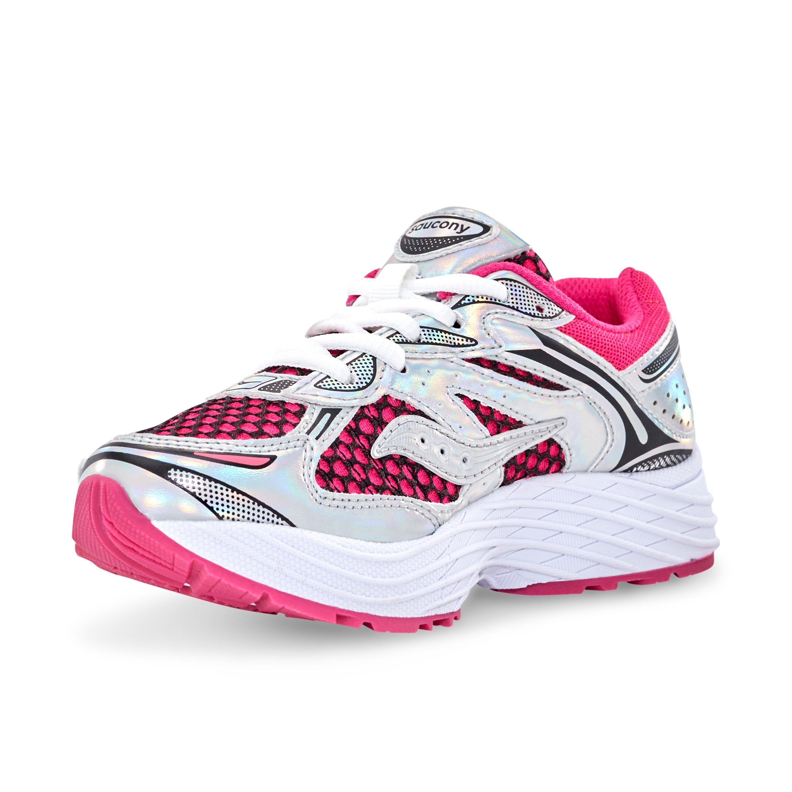 Saucony Omni 9 Grade School Girls' "Pink/White/Silver" Shoe