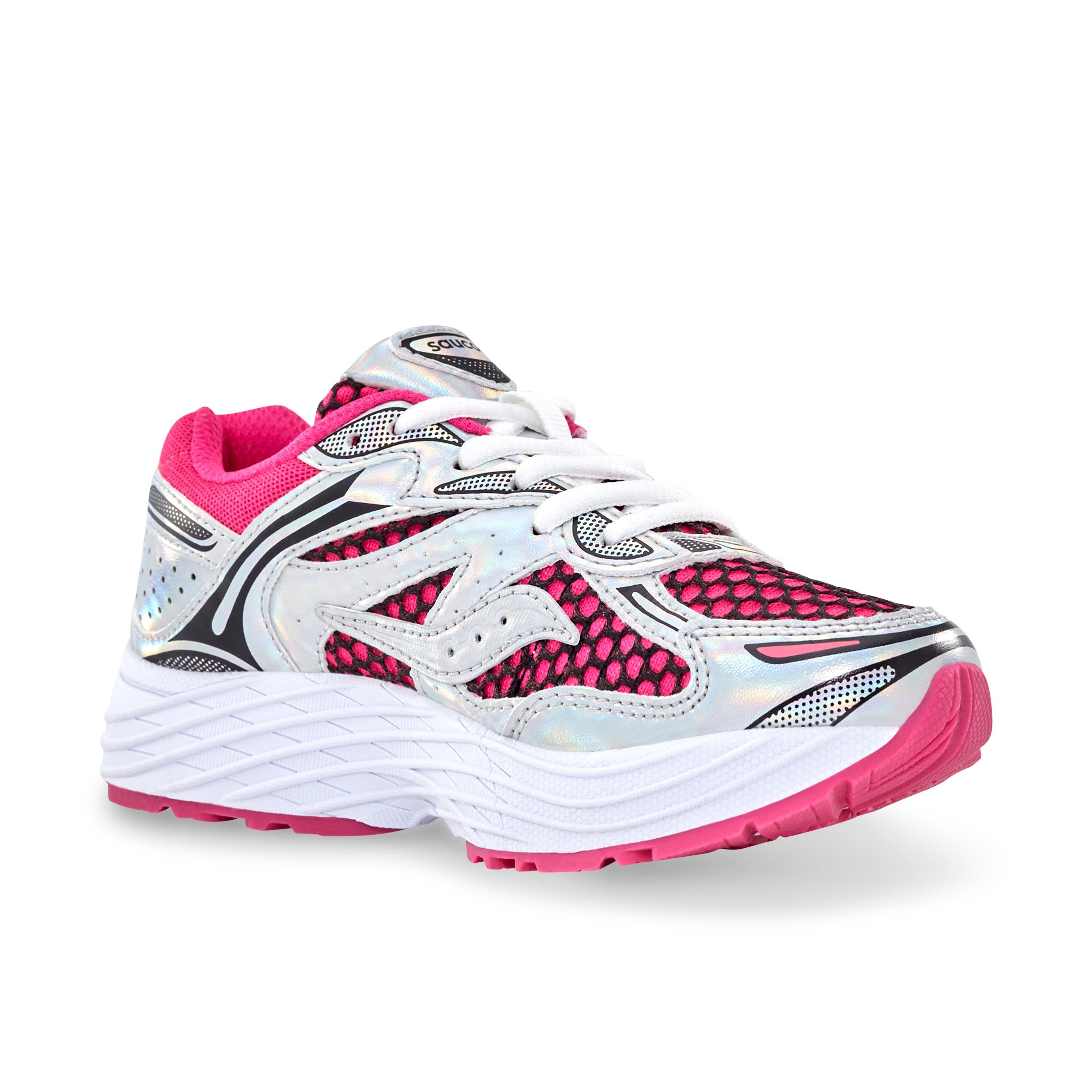 Saucony Omni 9 Grade School Girls' "Pink/White/Silver" Shoe