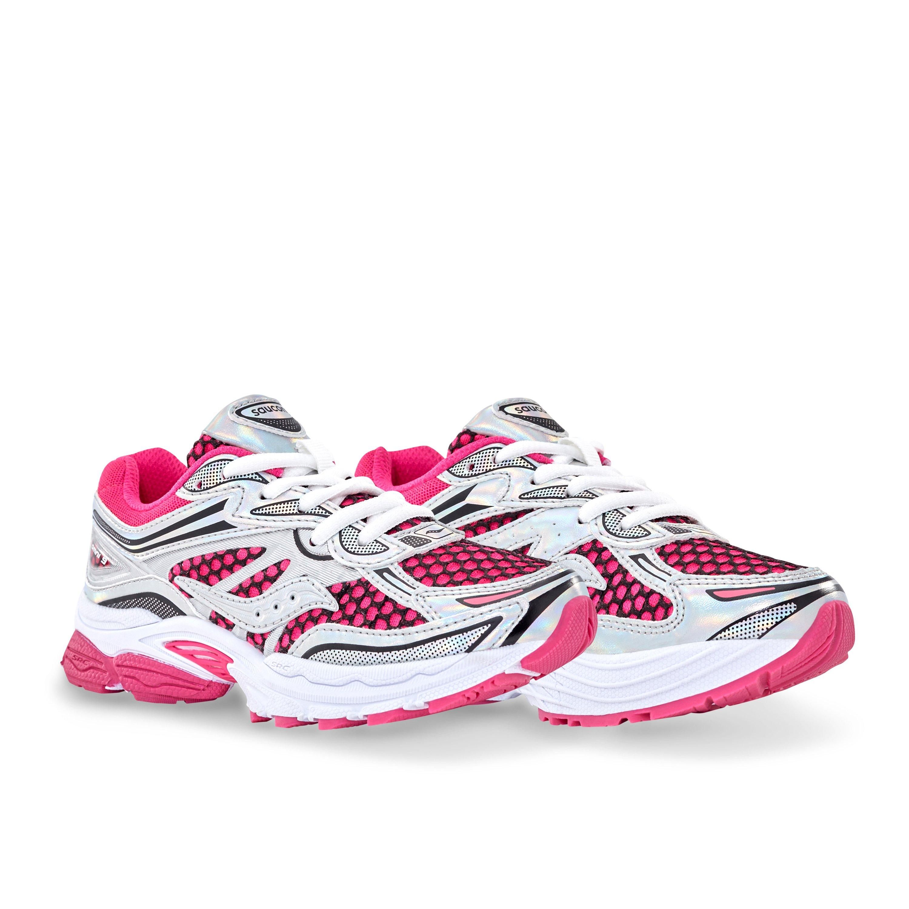 Saucony Omni 9 Grade School Girls' "Pink/White/Silver" Shoe