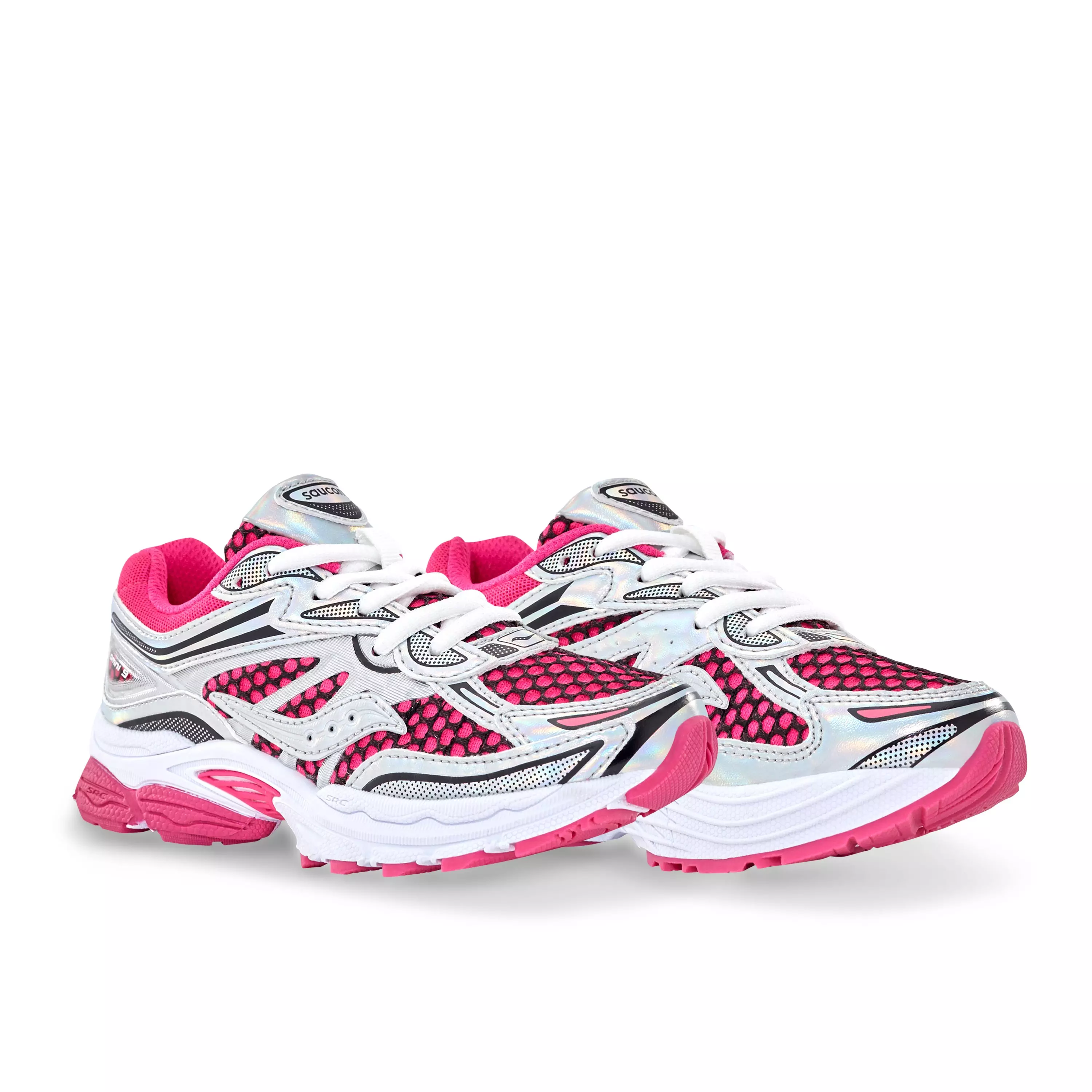 Saucony Omni 9 "Pink/White/Silver" Preschool Girls' Shoe - LT PINK