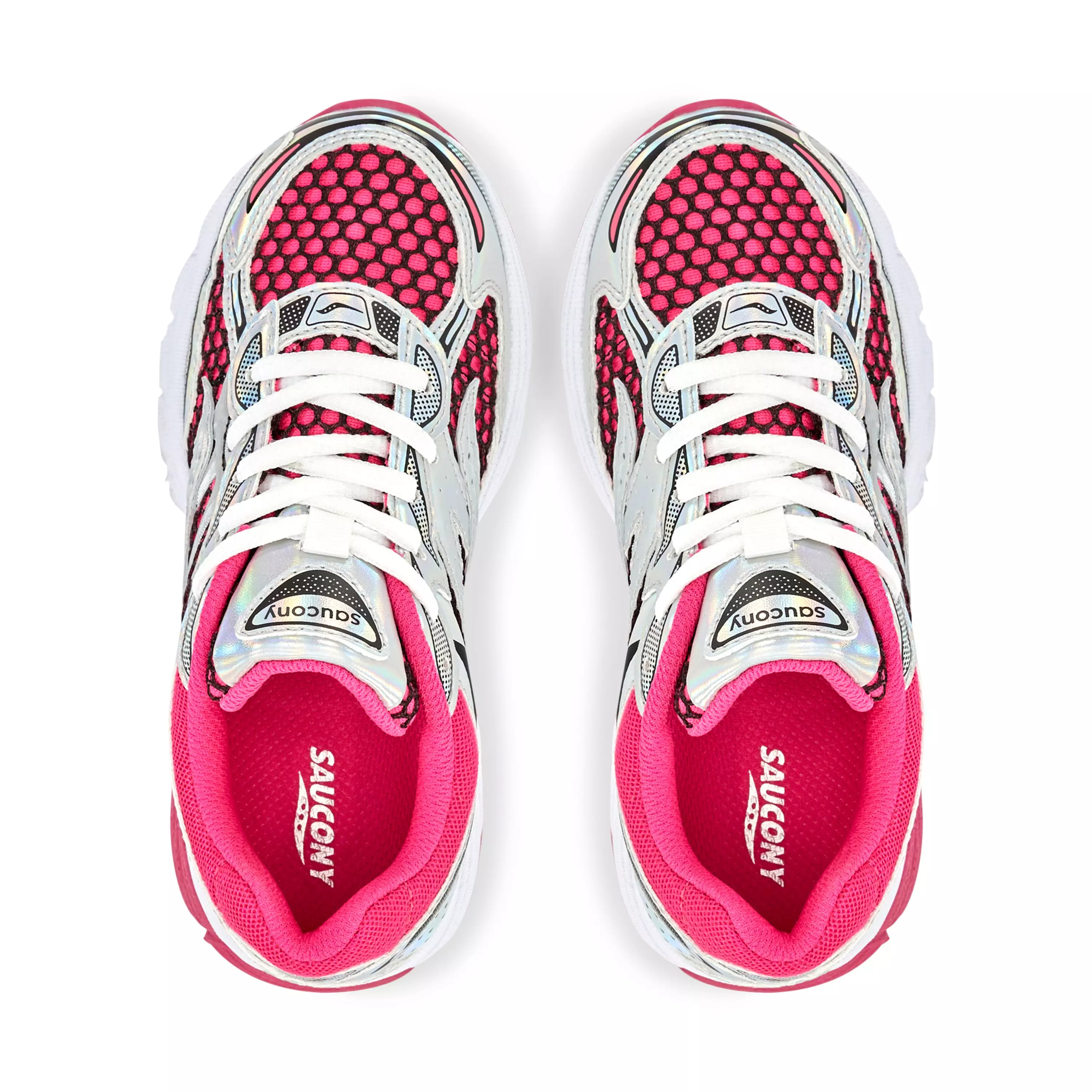 Saucony Omni 9 "Pink/White/Silver" Preschool Girls' Shoe - LT PINK