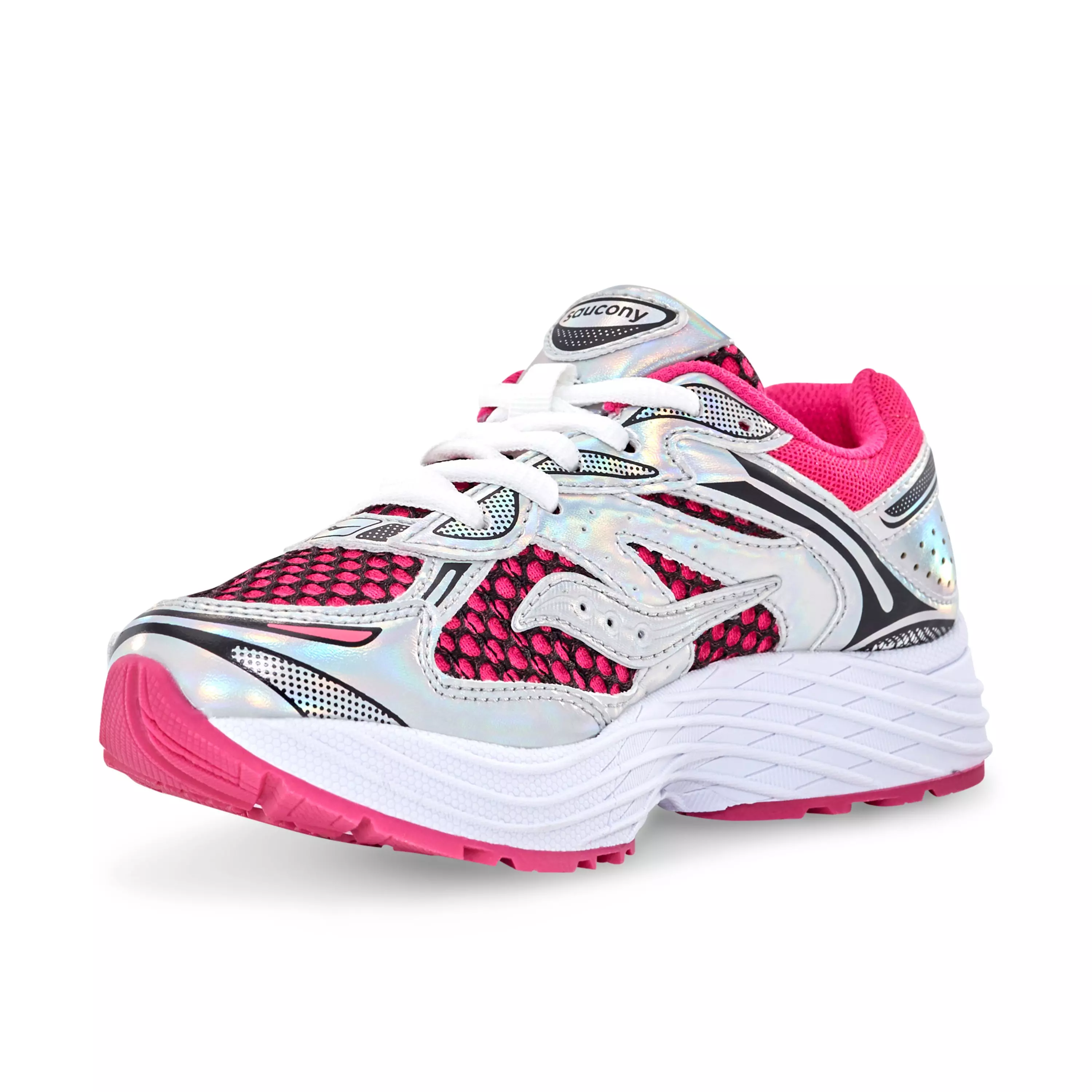 Saucony Omni 9 "Pink/White/Silver" Toddler Girls' Shoe - LT PINK