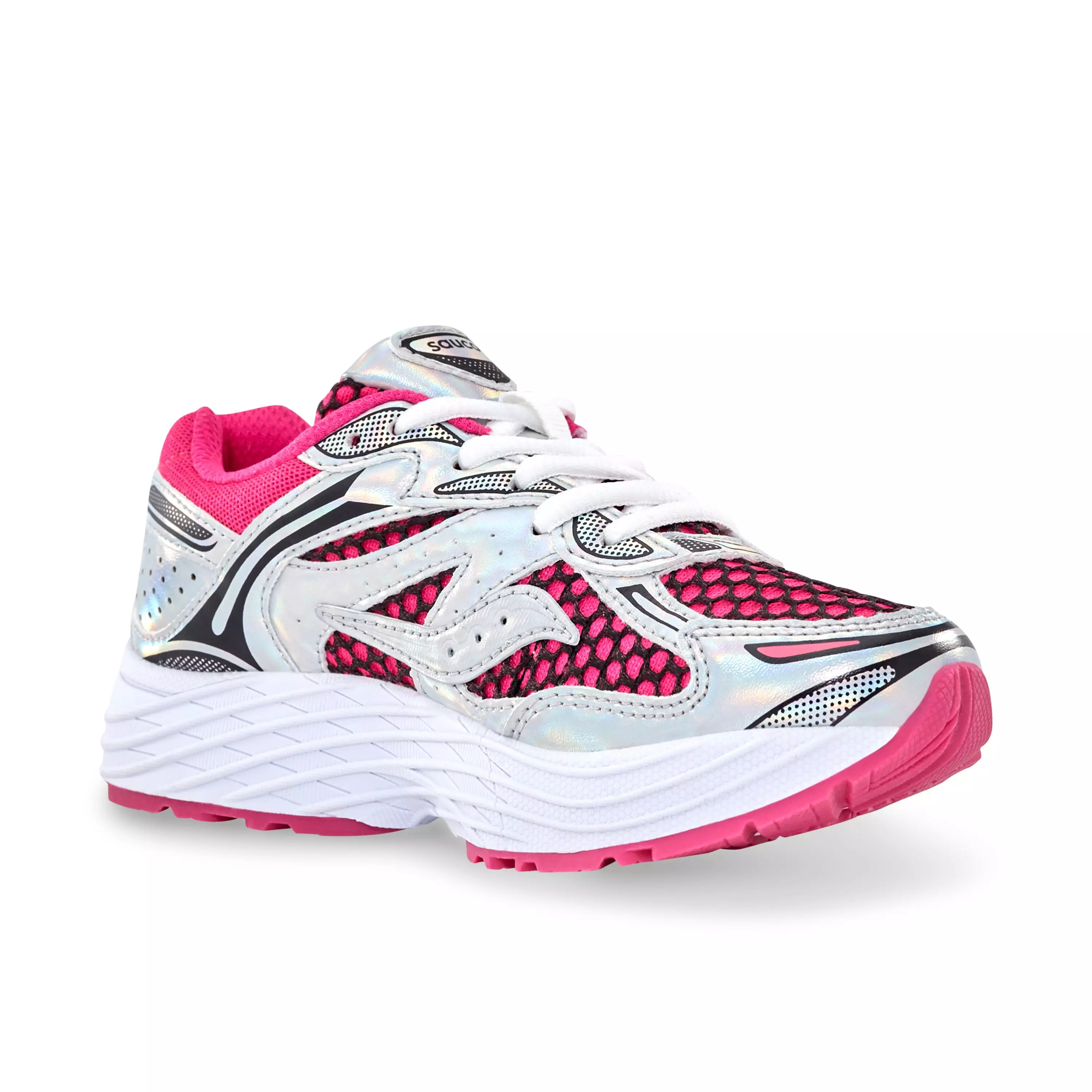 Saucony Omni 9 "Pink/White/Silver" Toddler Girls' Shoe - LT PINK