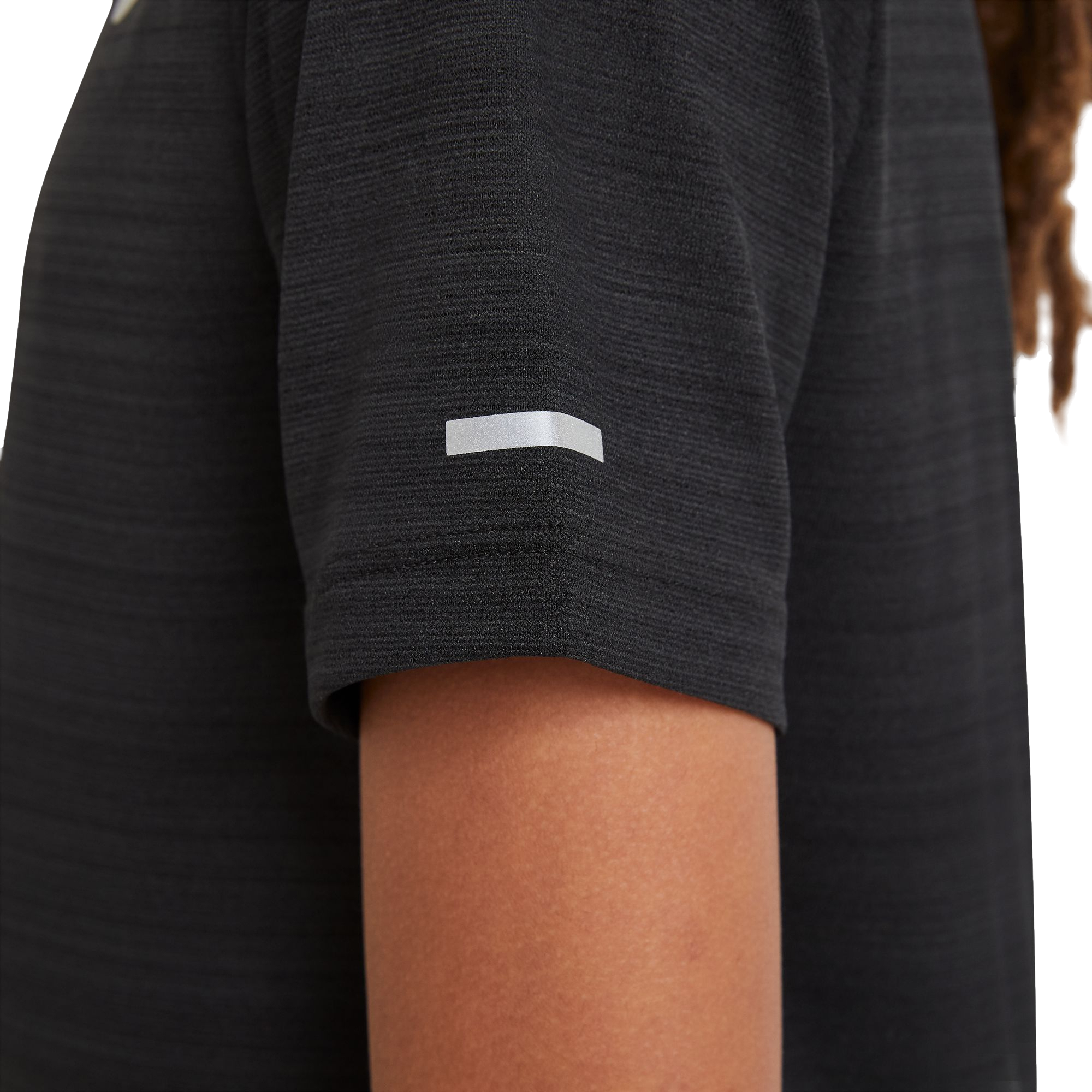 Nike Big Boys' Dri-FIT Miler Training Top - BLACK Thumbnail View 4